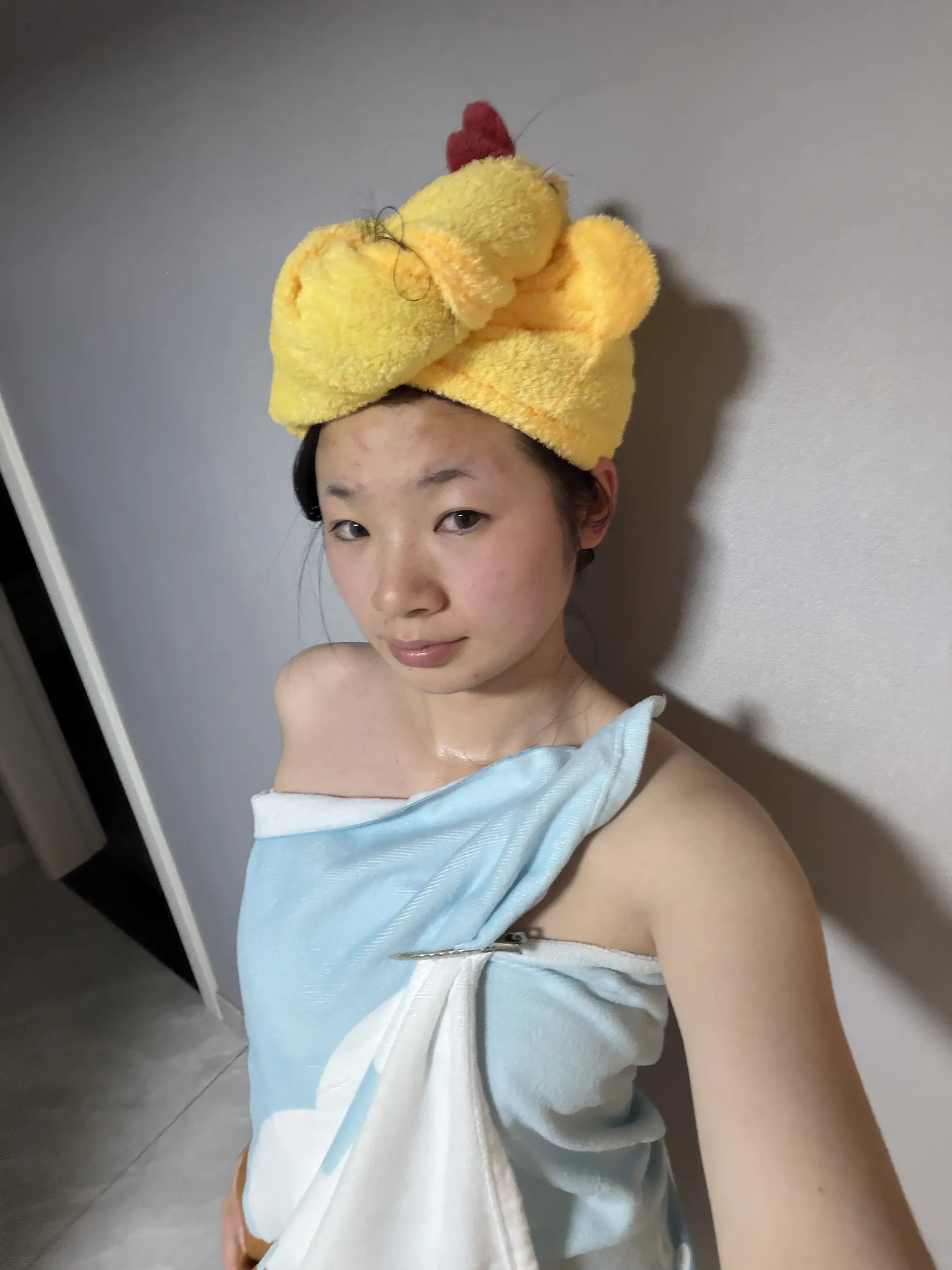 太喜欢这条卡通大浴巾!一眼看中这个小熊图案,色彩清新可爱,少女感拉满✨
