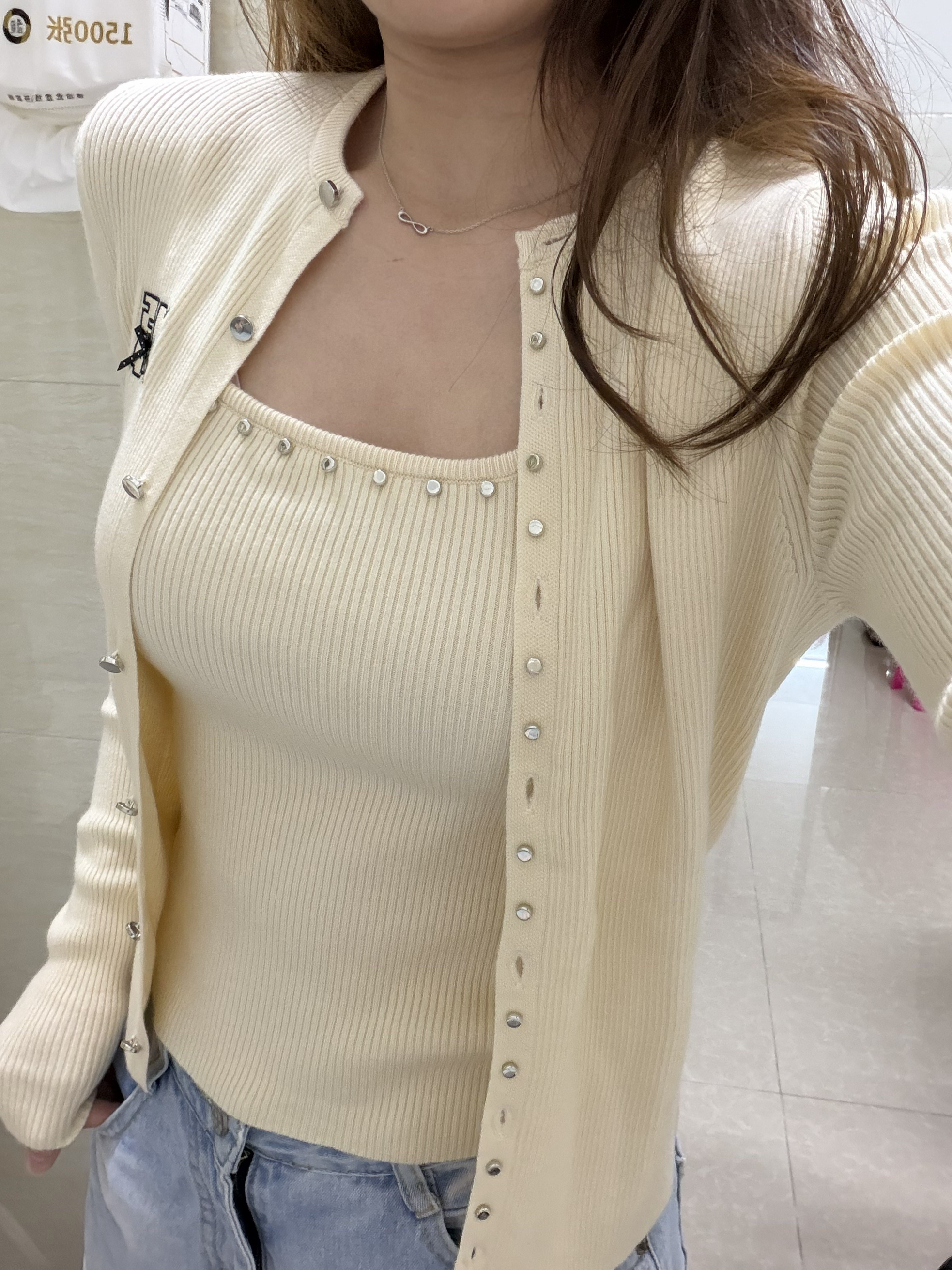 入秋纯欲穿搭!两件套针织衫美哭了