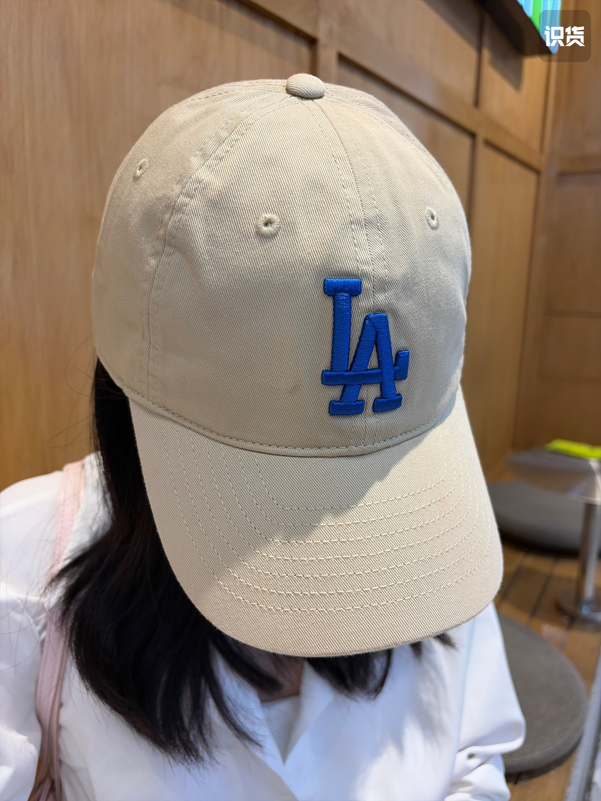 MLB卡其LA棒球帽太百搭了