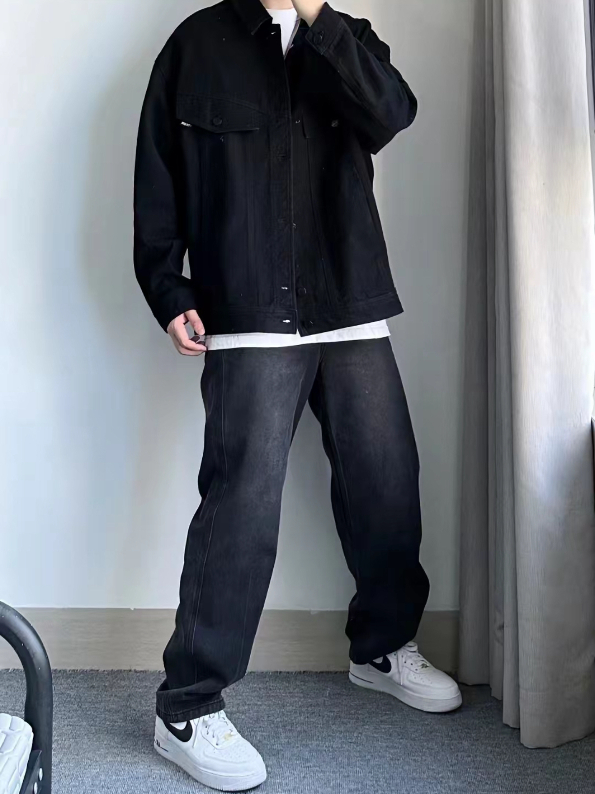美式复古水洗牛仔裤