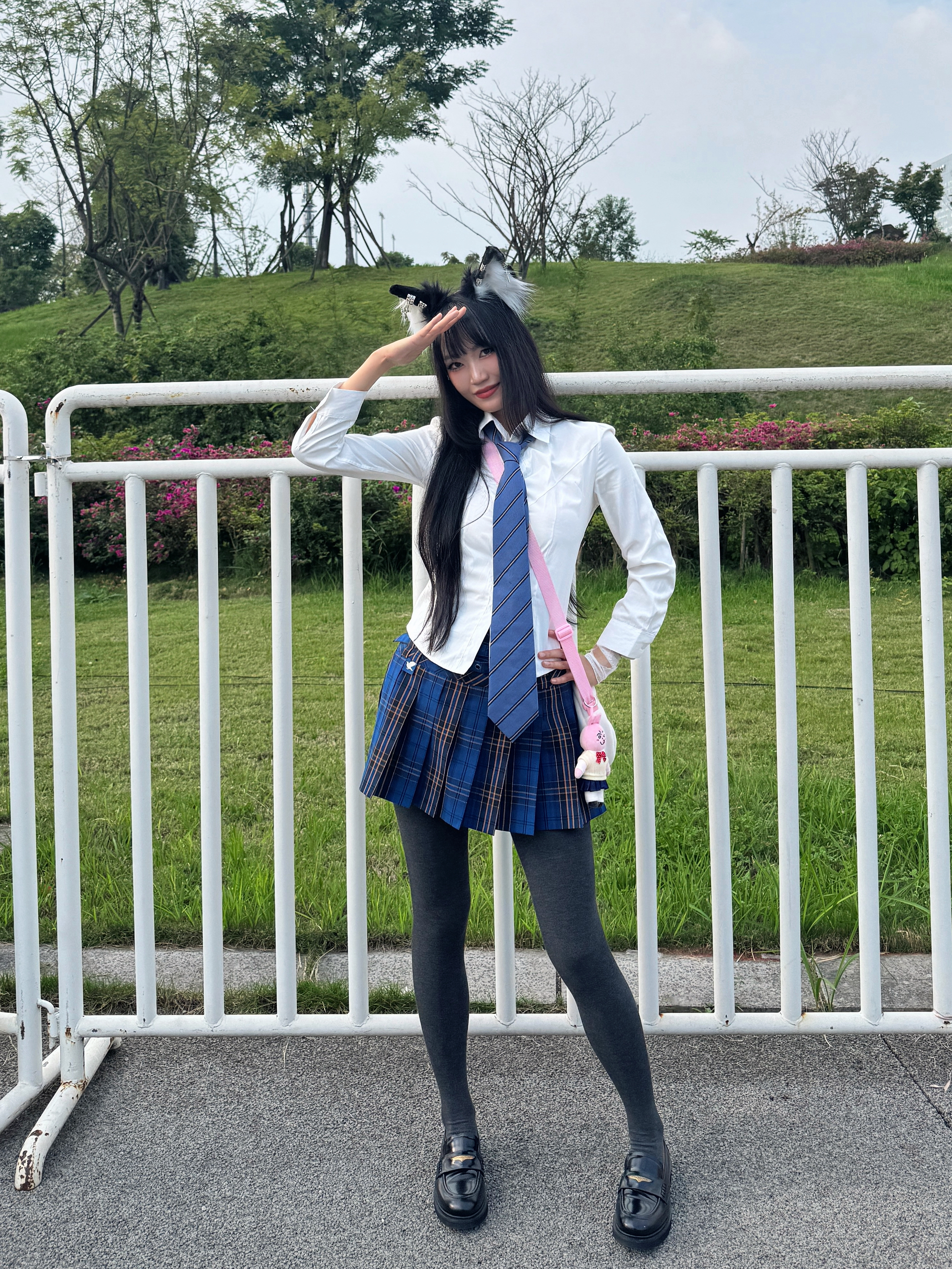 衬衫➕格裙是我的穿搭舒适区