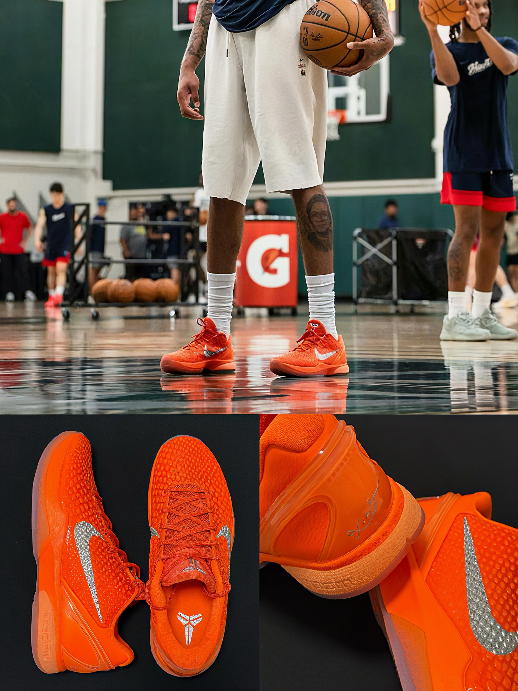 英格拉姆上脚Kobe6暴力橙!曼巴情结直接拉满