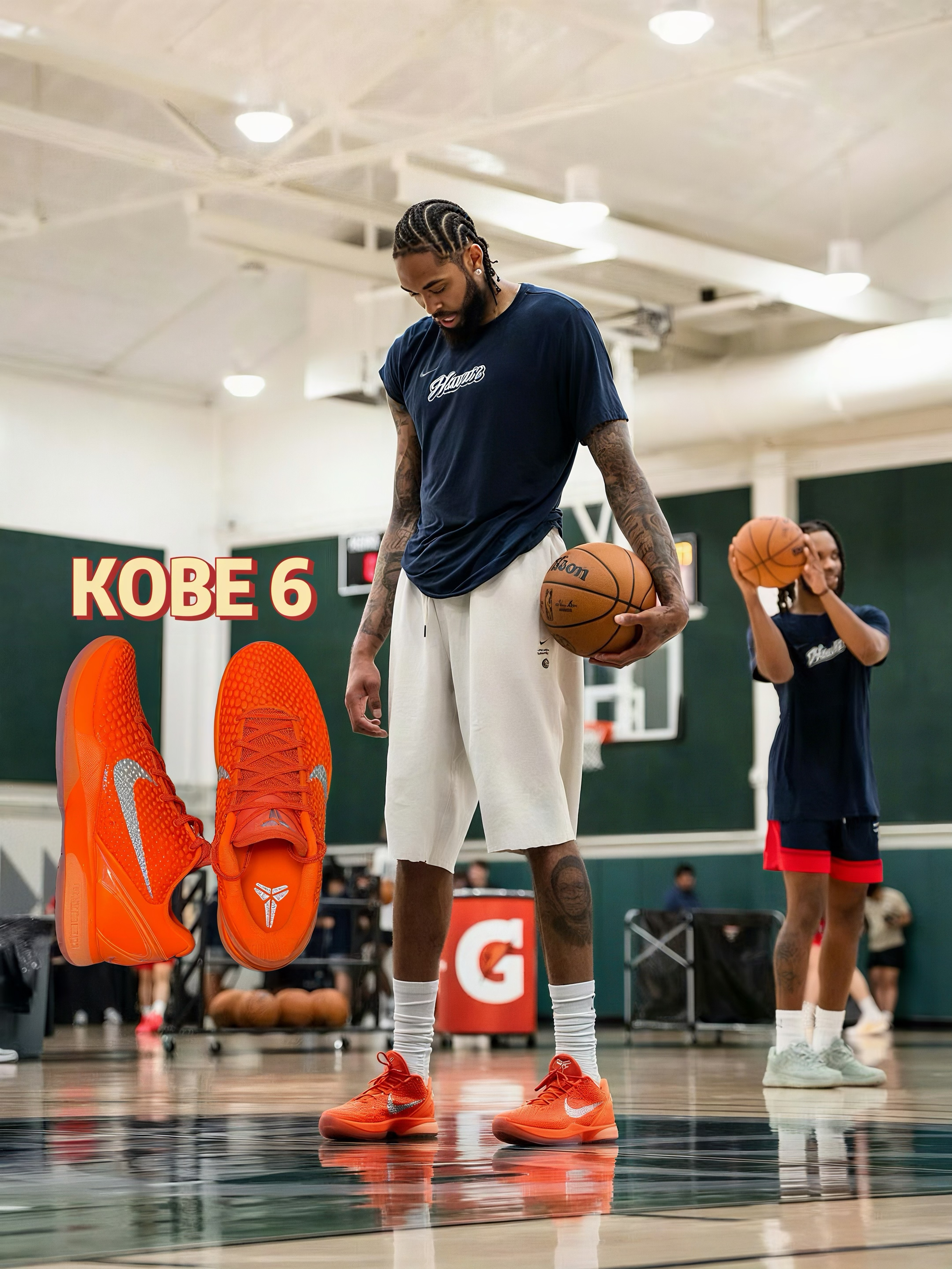 英格拉姆上脚Kobe6暴力橙!曼巴情结直接拉满