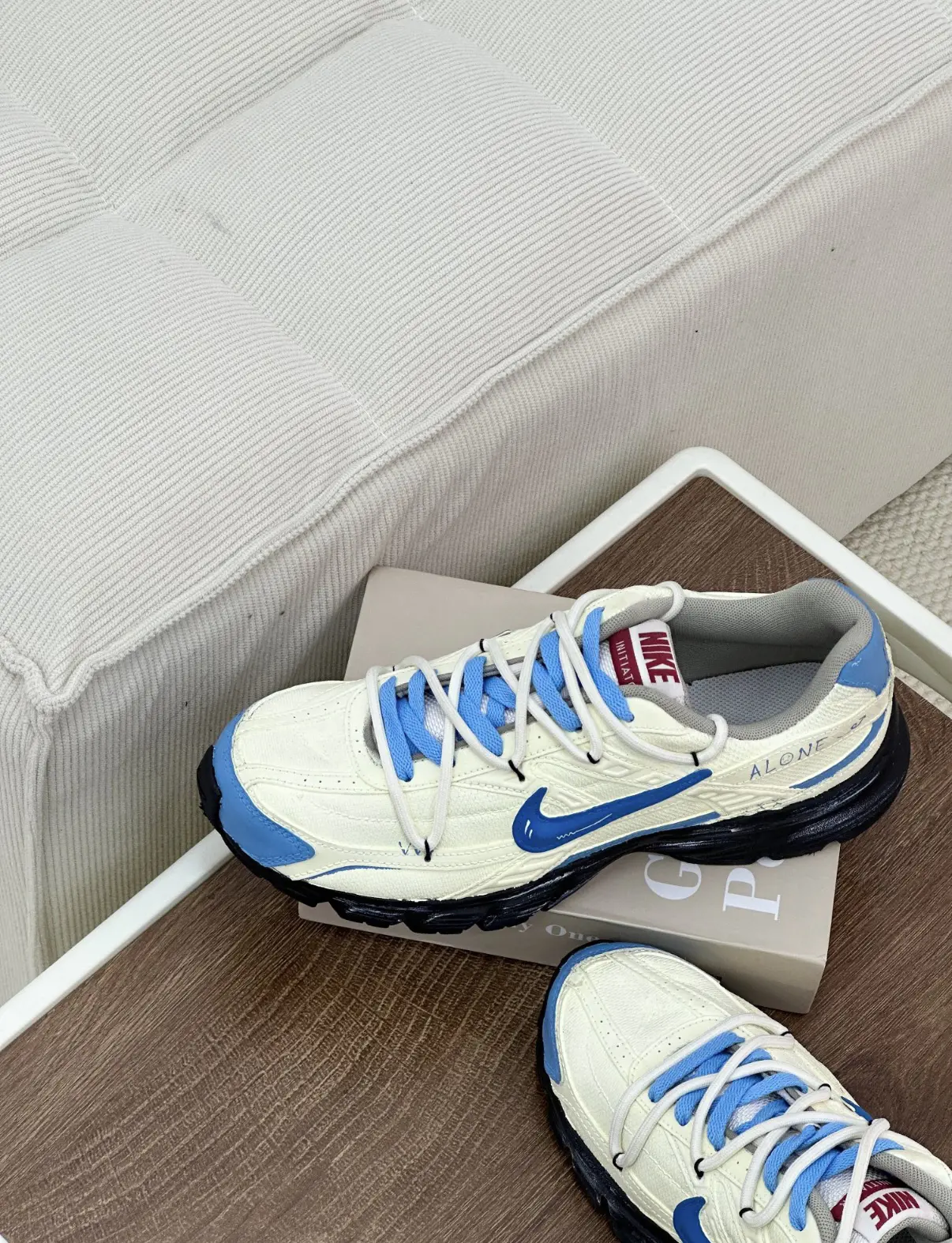 奶蓝复古老爹鞋👟双鞋带设计太戳我