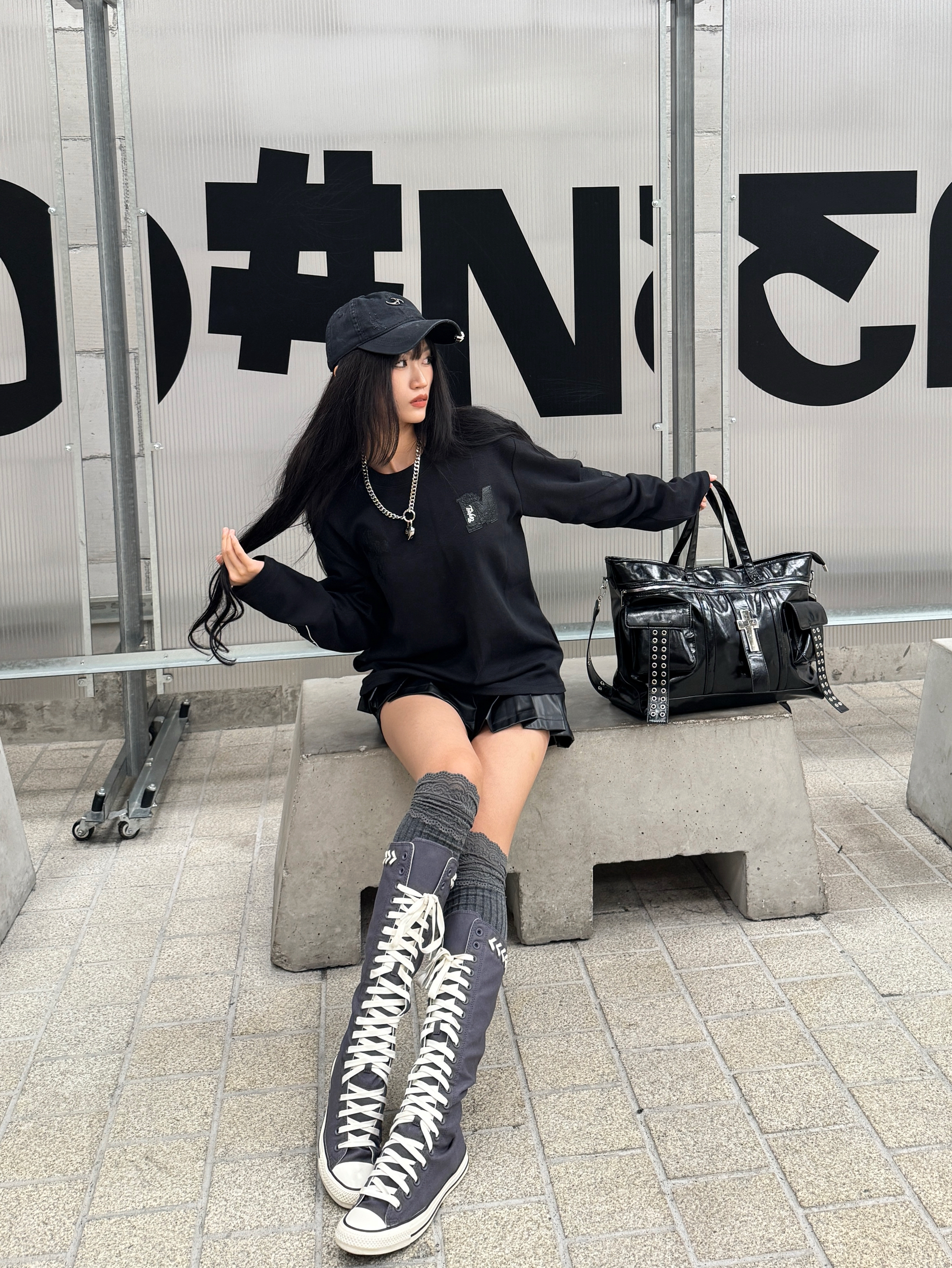 小众all black🖤暗黑风穿搭
