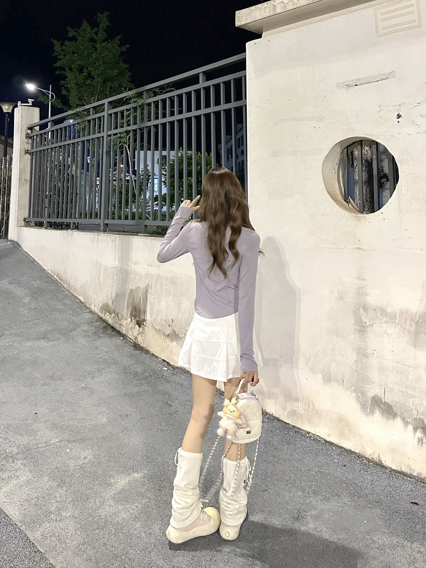 芋泥紫收腰上衣太懂甜妹了🌙