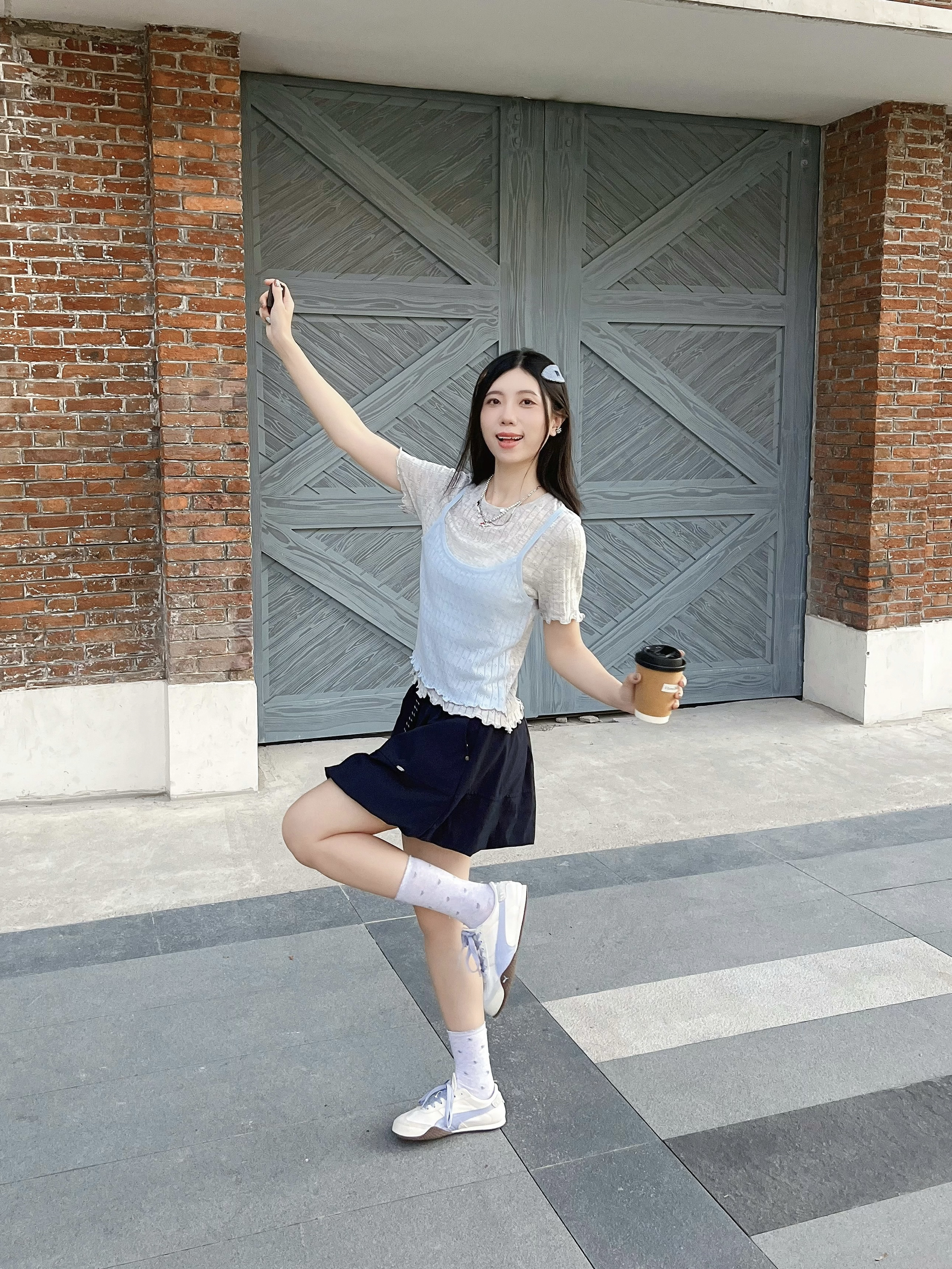 早秋氧气穿搭🩵吊带叠穿韩系氛围感拉满