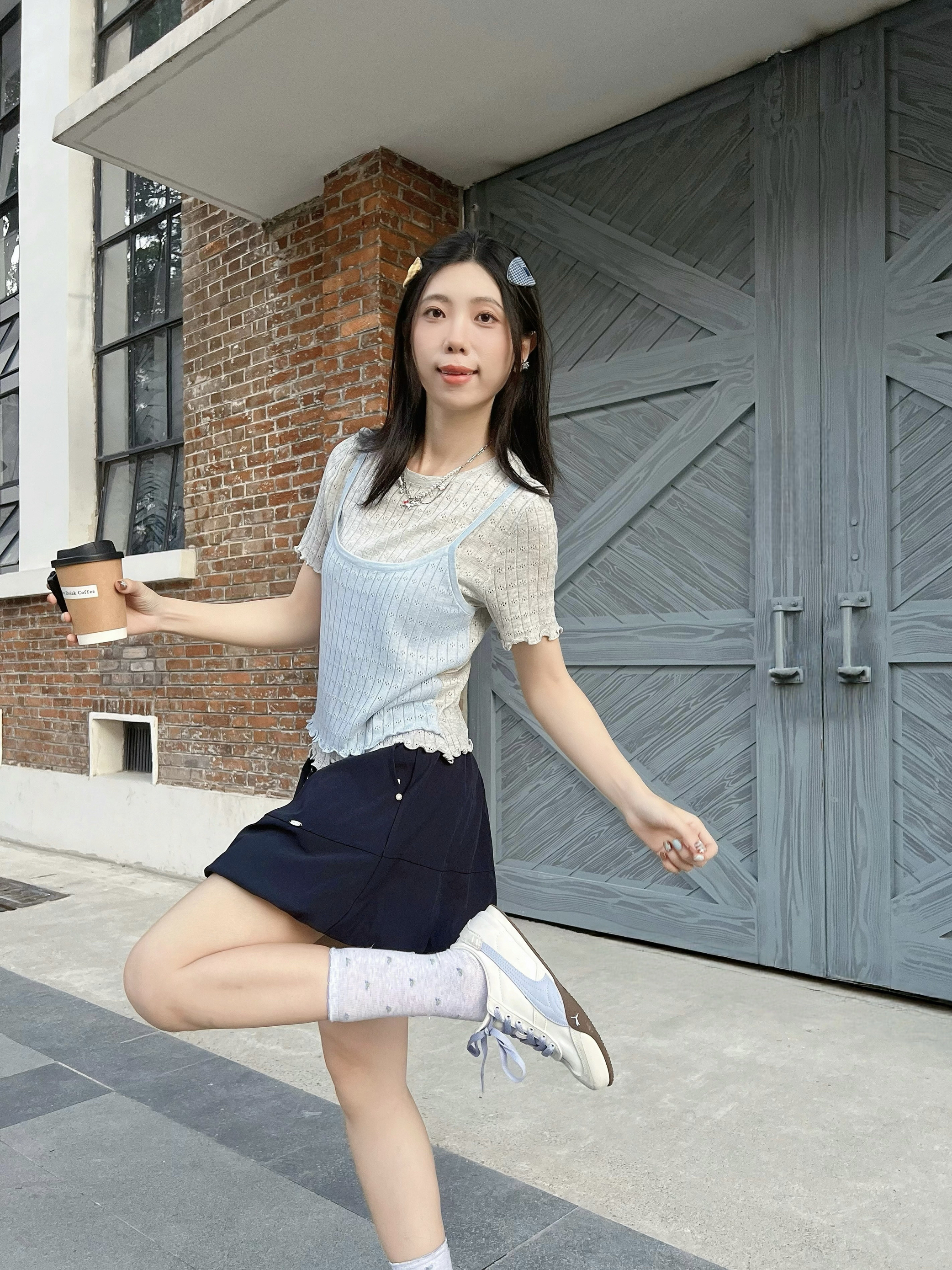 早秋氧气穿搭🩵吊带叠穿韩系氛围感拉满