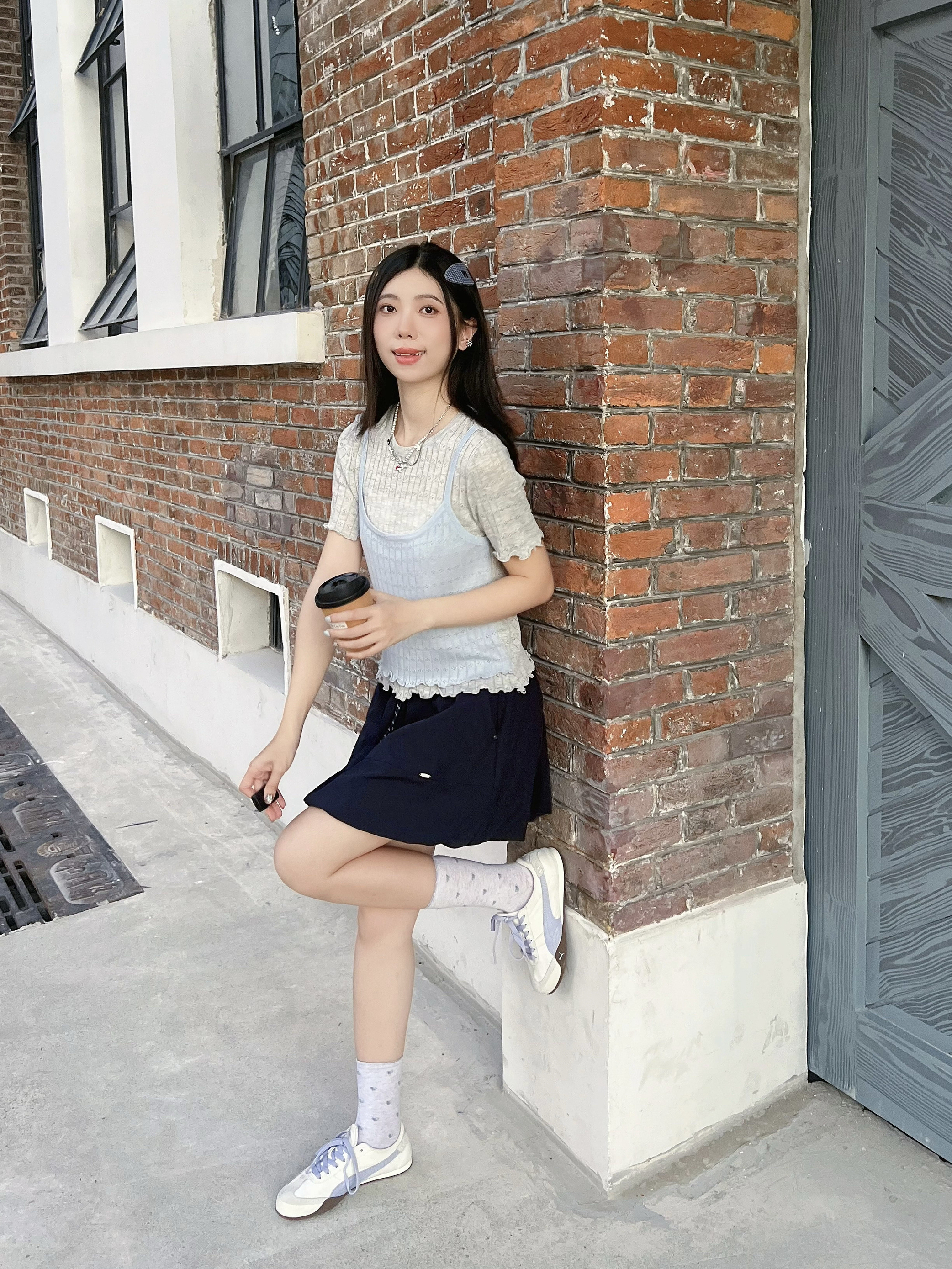 早秋氧气穿搭🩵吊带叠穿韩系氛围感拉满