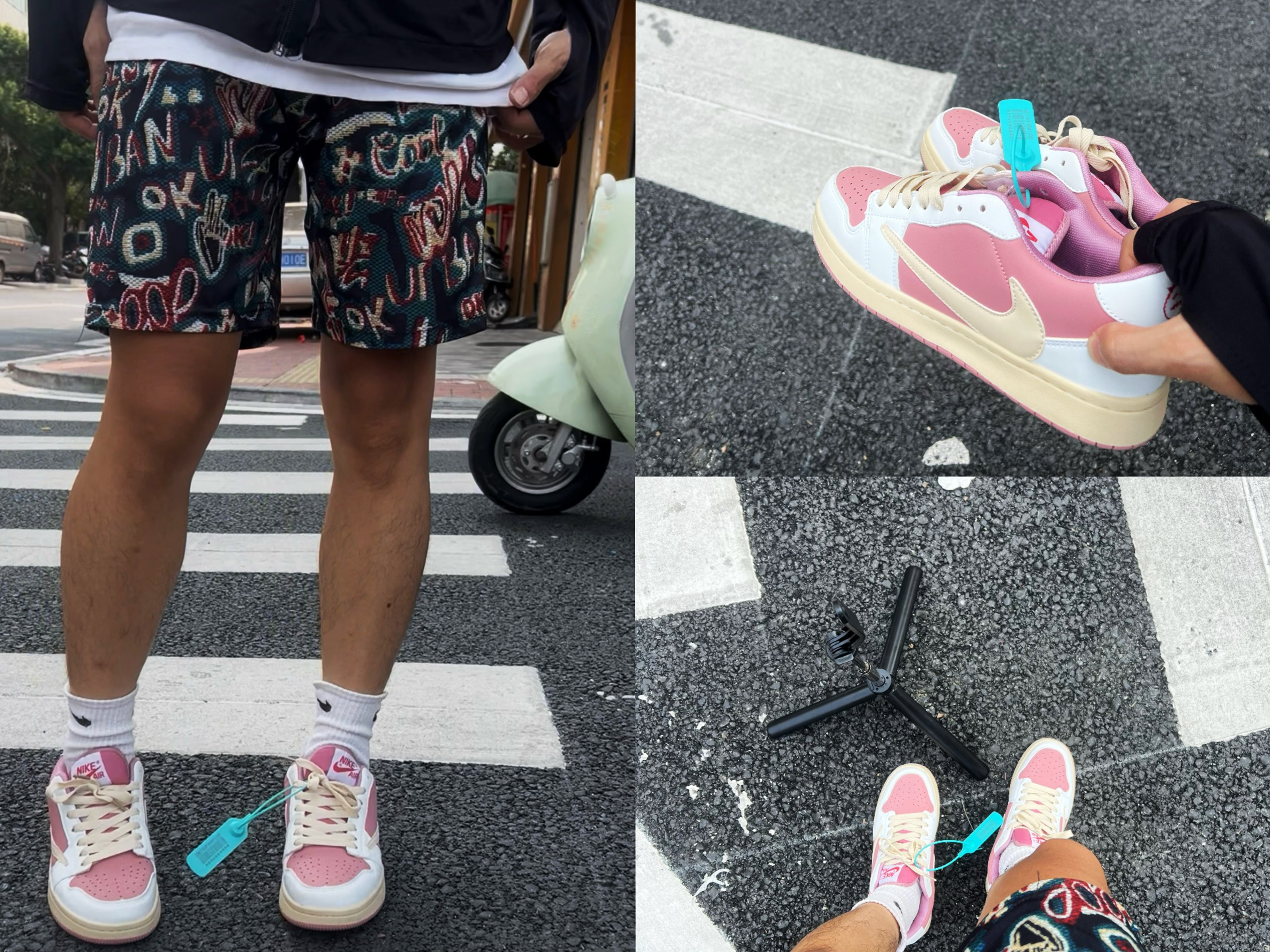 AJ1粉倒钩｜穿过后真实感受
颜值真的没