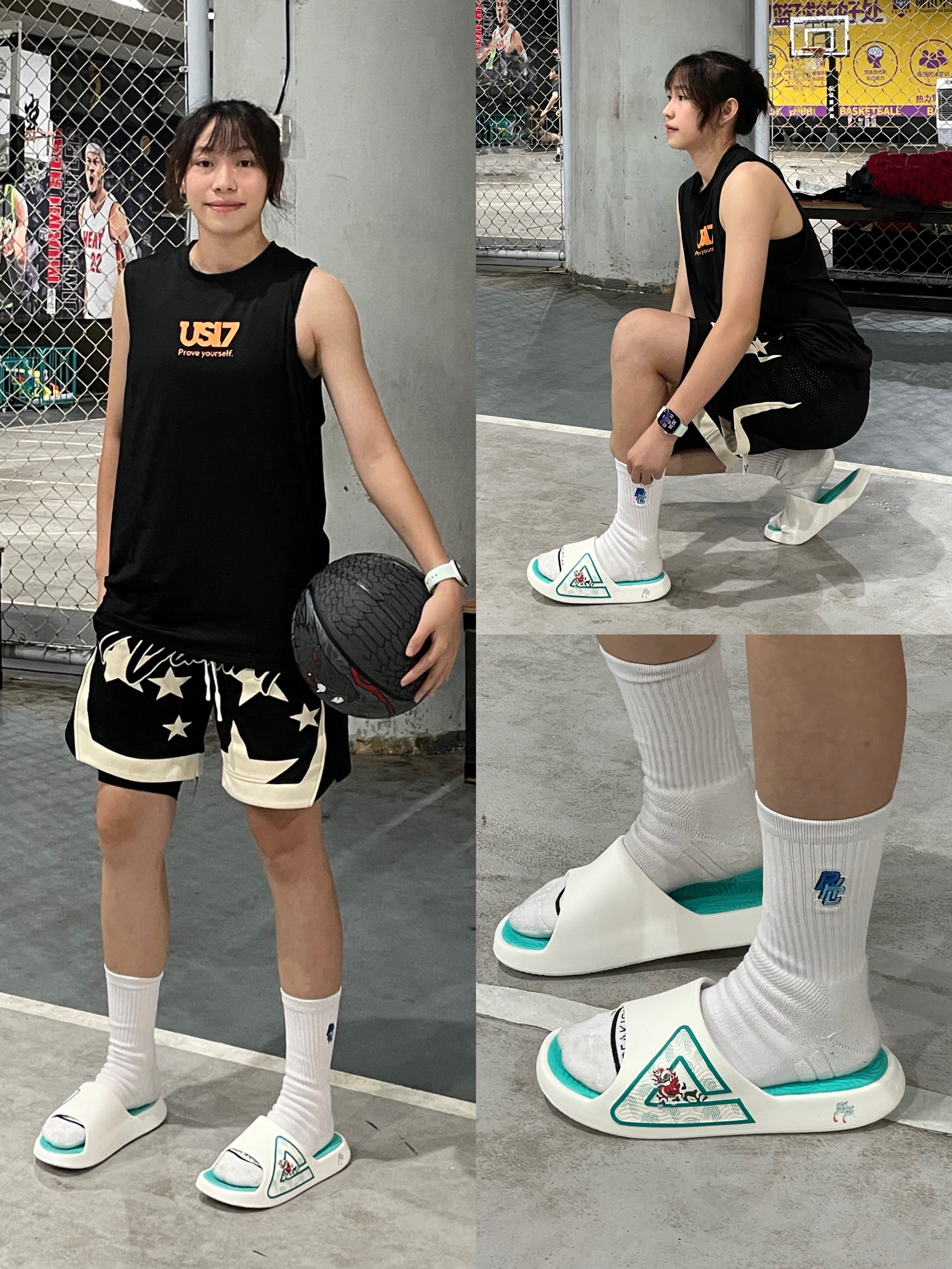 打篮球的女生｜这配色也太适合夏天了‼️