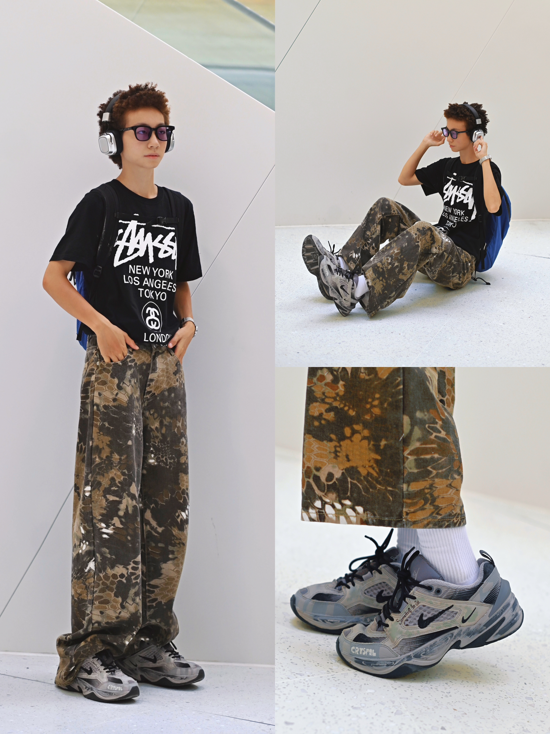 👟印花+豹纹夏日机能穿搭