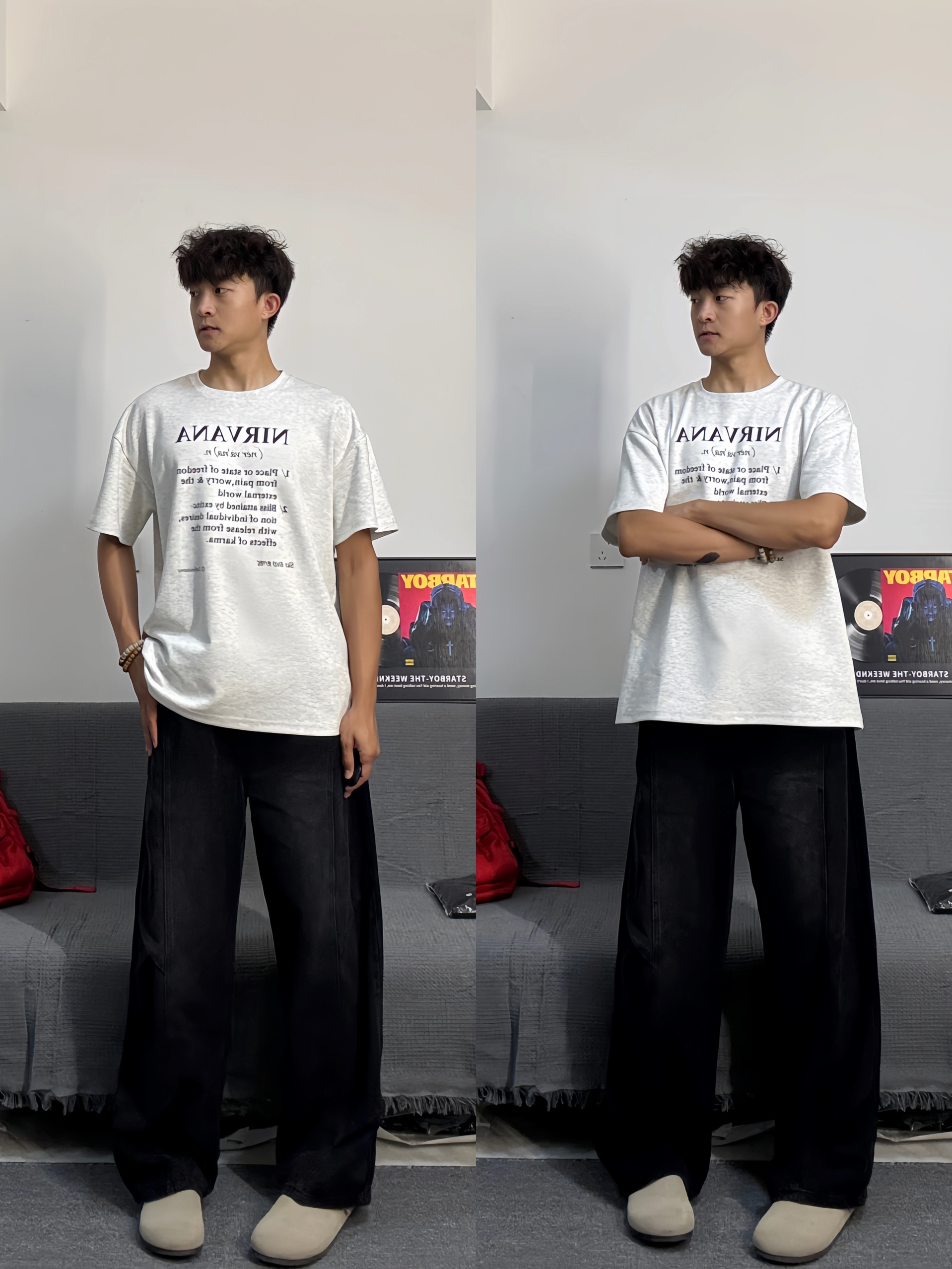复古宽松版型的穿搭怎么穿都会好看～