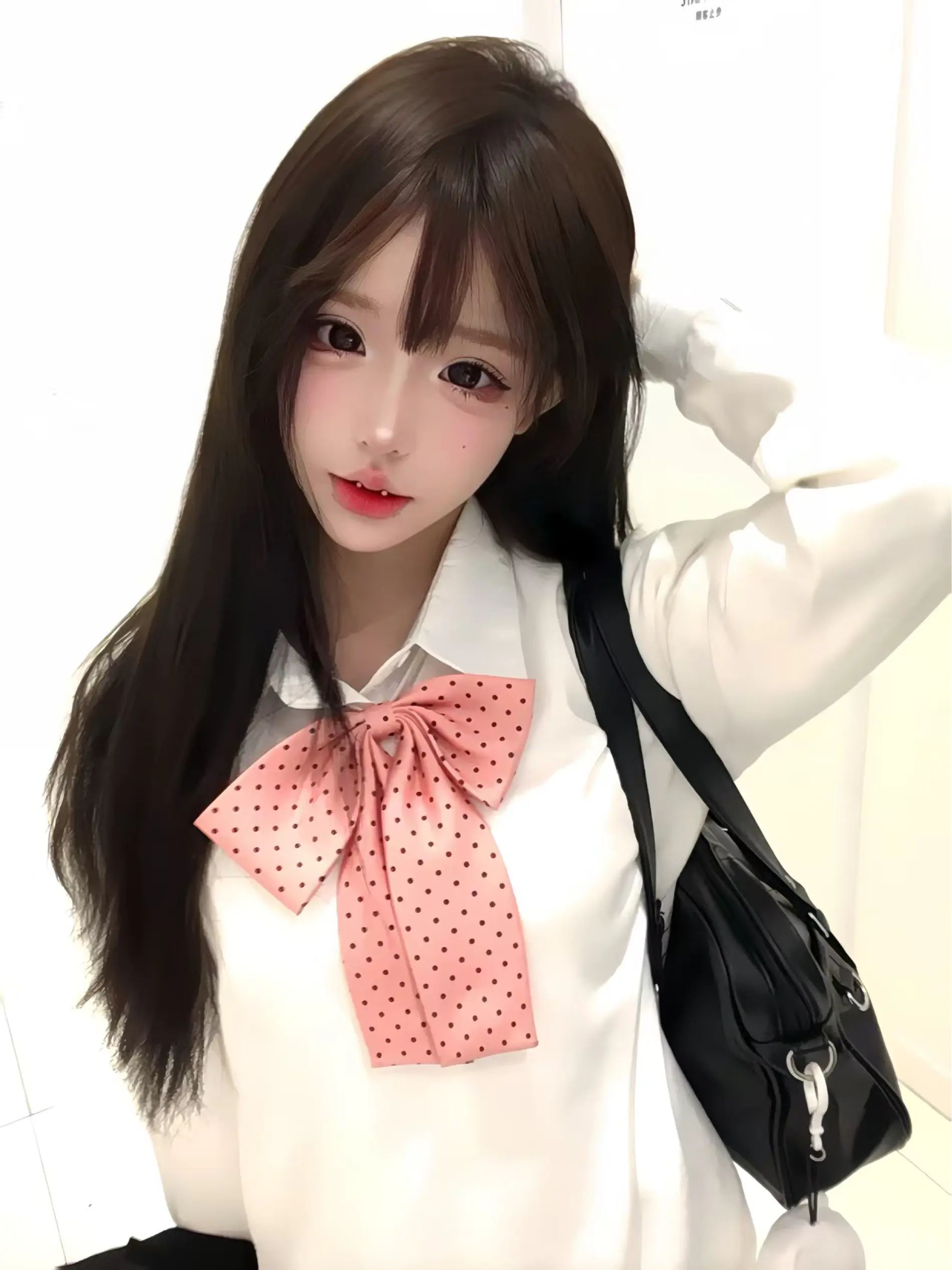 《甜美暴击!收腰大领结上衣太懂少女心了》