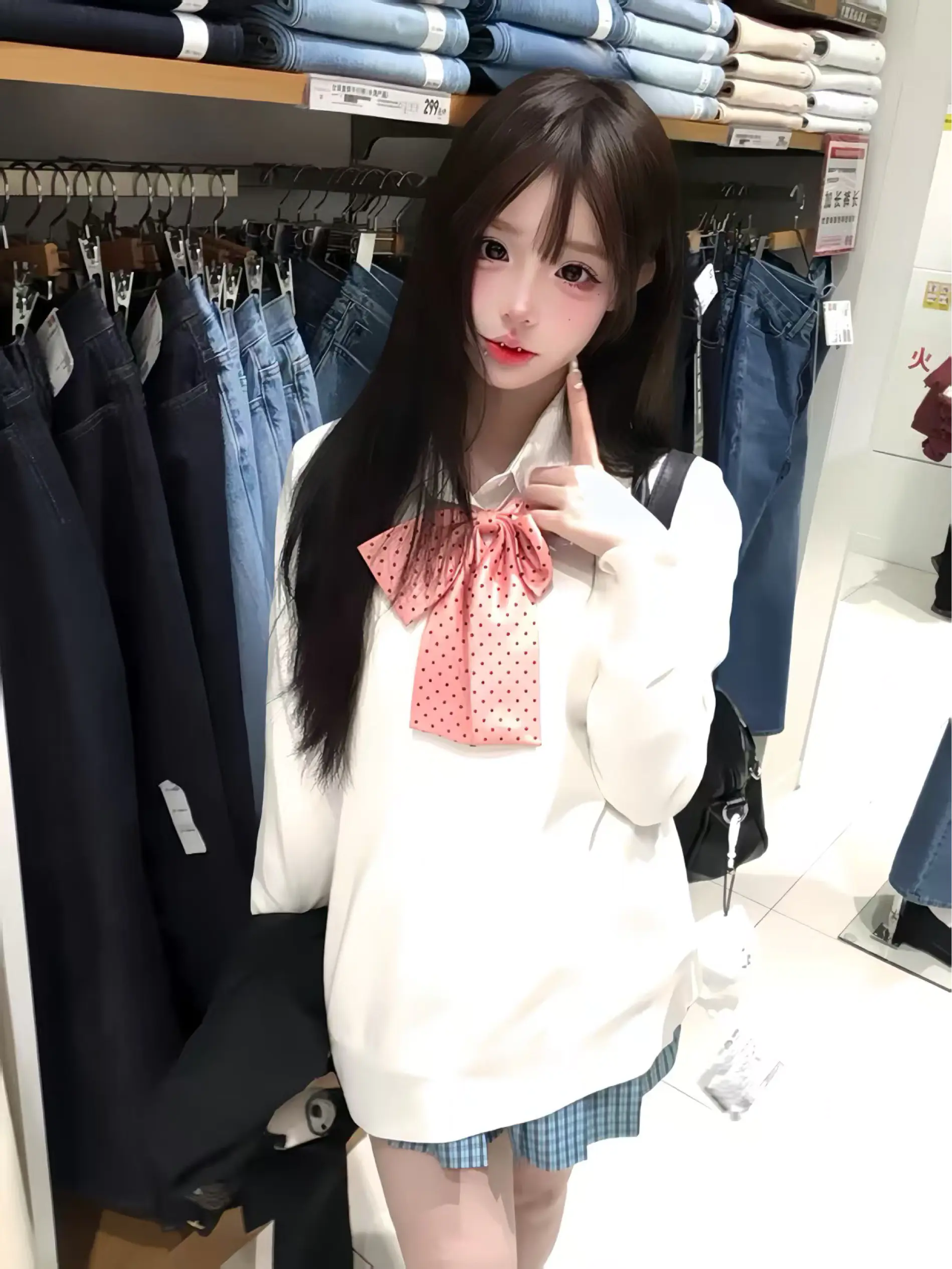 《甜美暴击!收腰大领结上衣太懂少女心了》