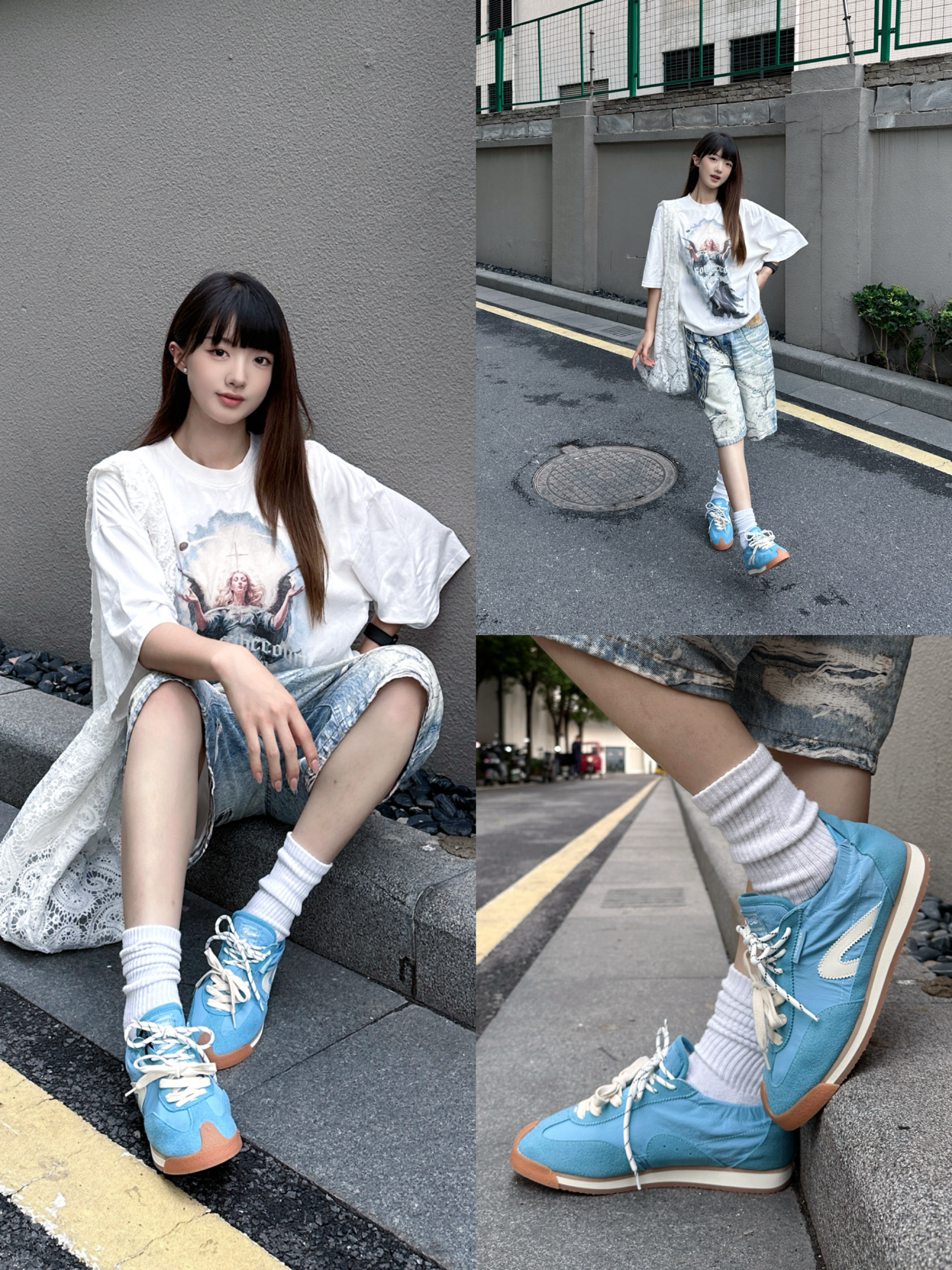 🌊夏天穿什么？这双蓝调德训鞋把「少年感」焊在脚上！