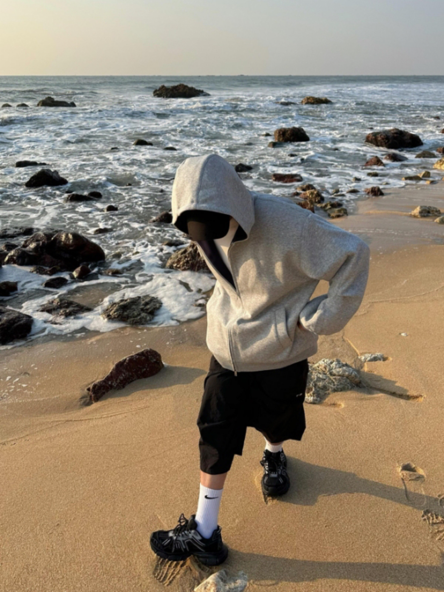 在加州的海边