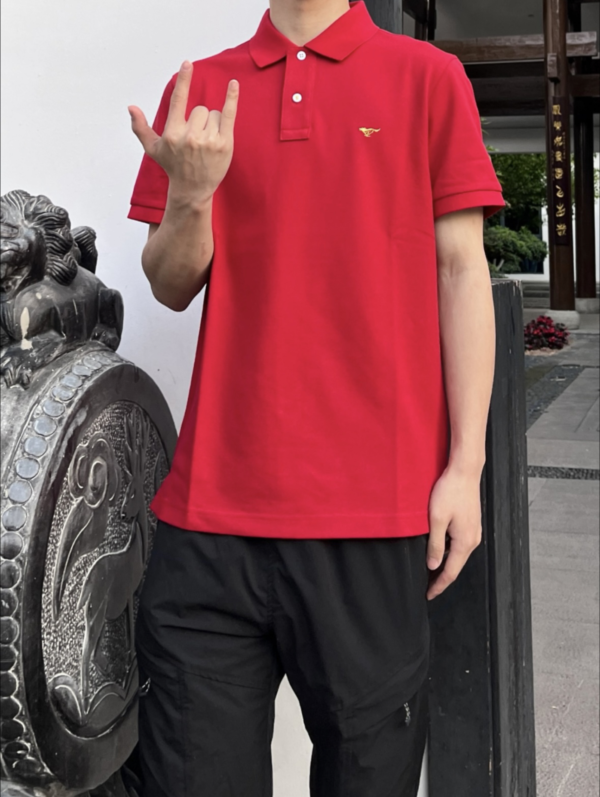 🐺 红色polo衫介么有范嘛