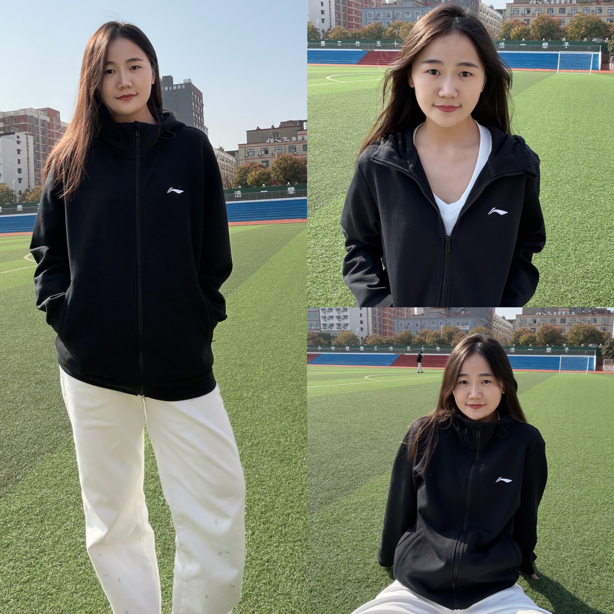 oversize慵懒风拿捏~李宁黑色外套早秋OOTD✨