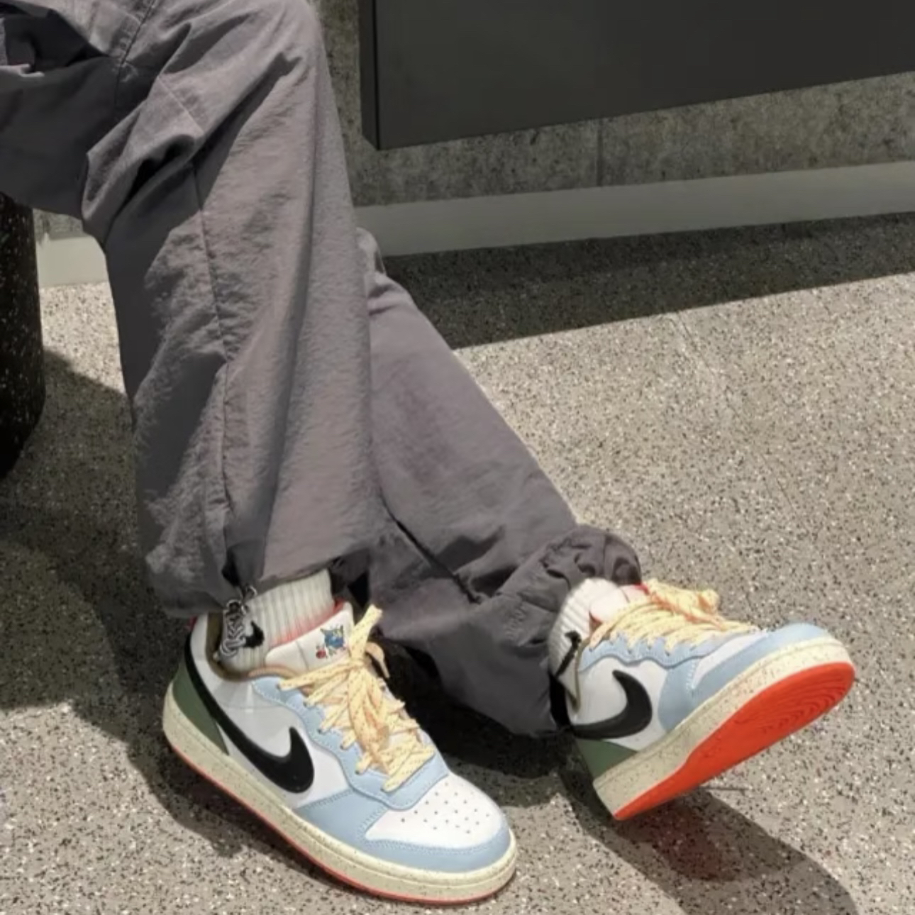 灰调穿搭适配度拉满的AJ1，细节控狂喜💙