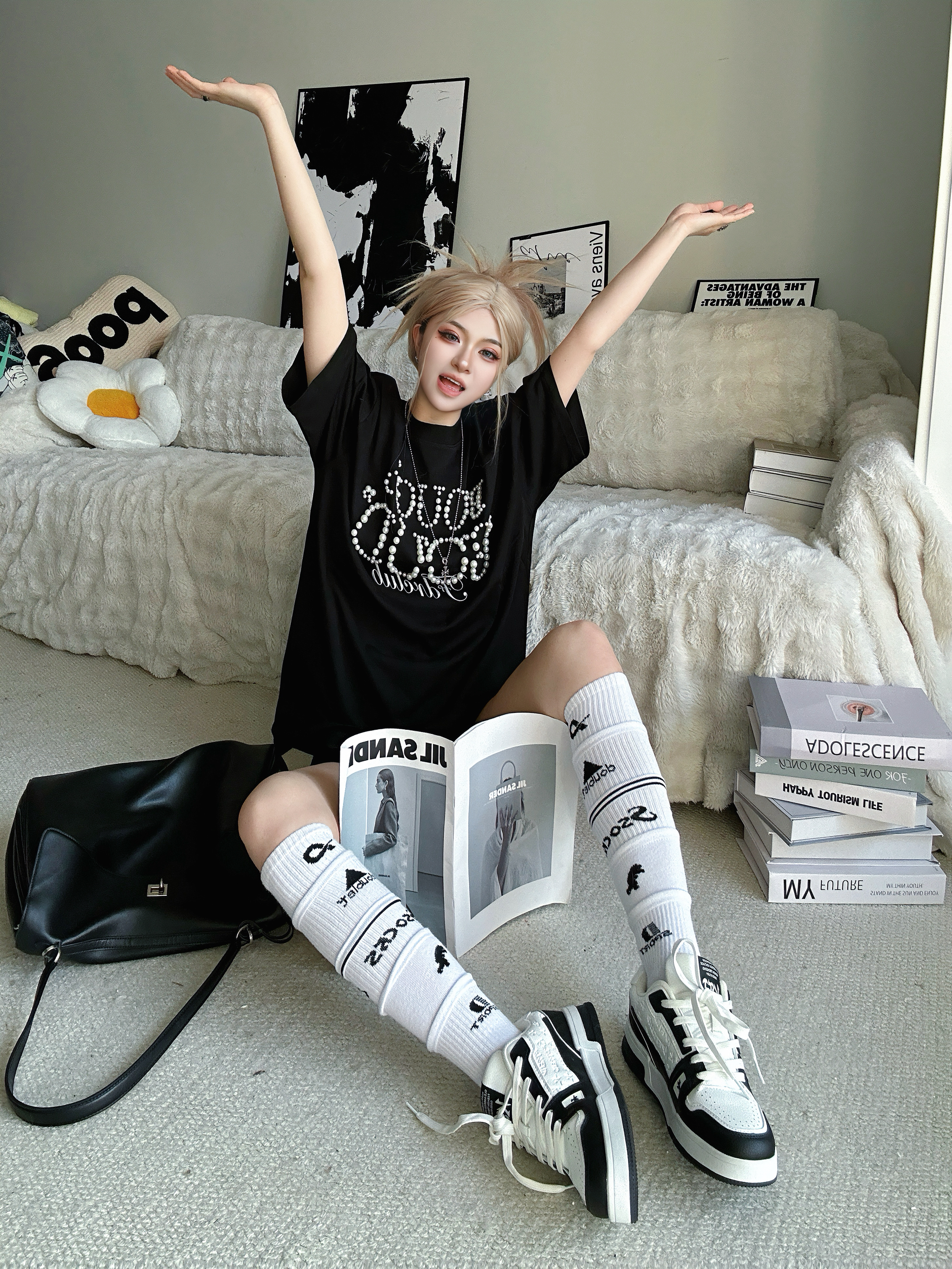 黑白配简约OOTD｜下衣失踪yyds✨