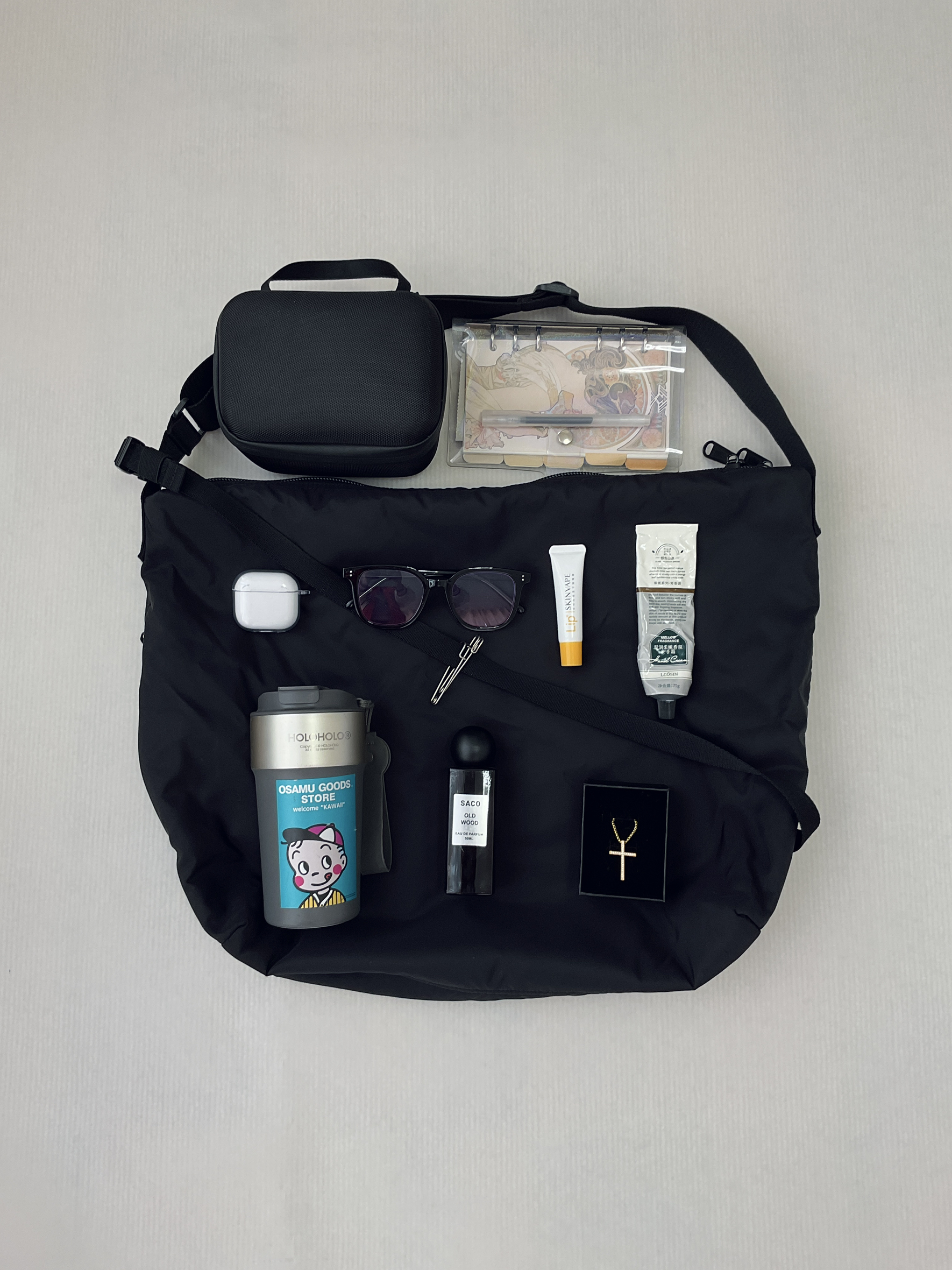 松弛感通勤｜我的黑色托特包&早八好物翻包📦