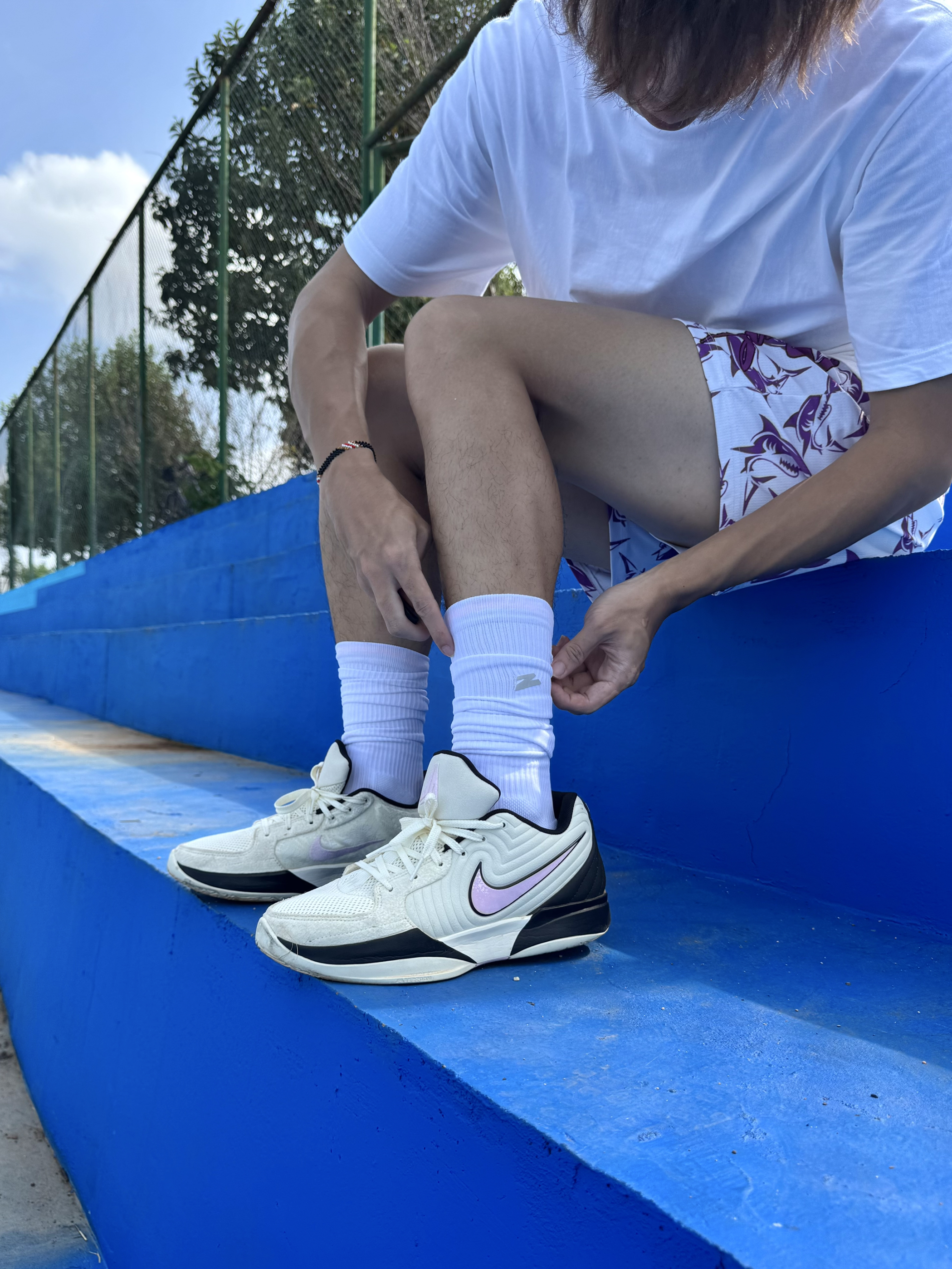 白袜配莫兰特二代，球场质感拉满