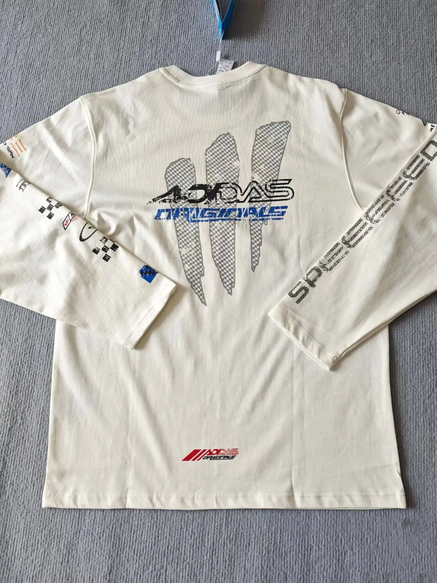 机能赛车感✨adidas originals宽松长袖 日常出街百搭款