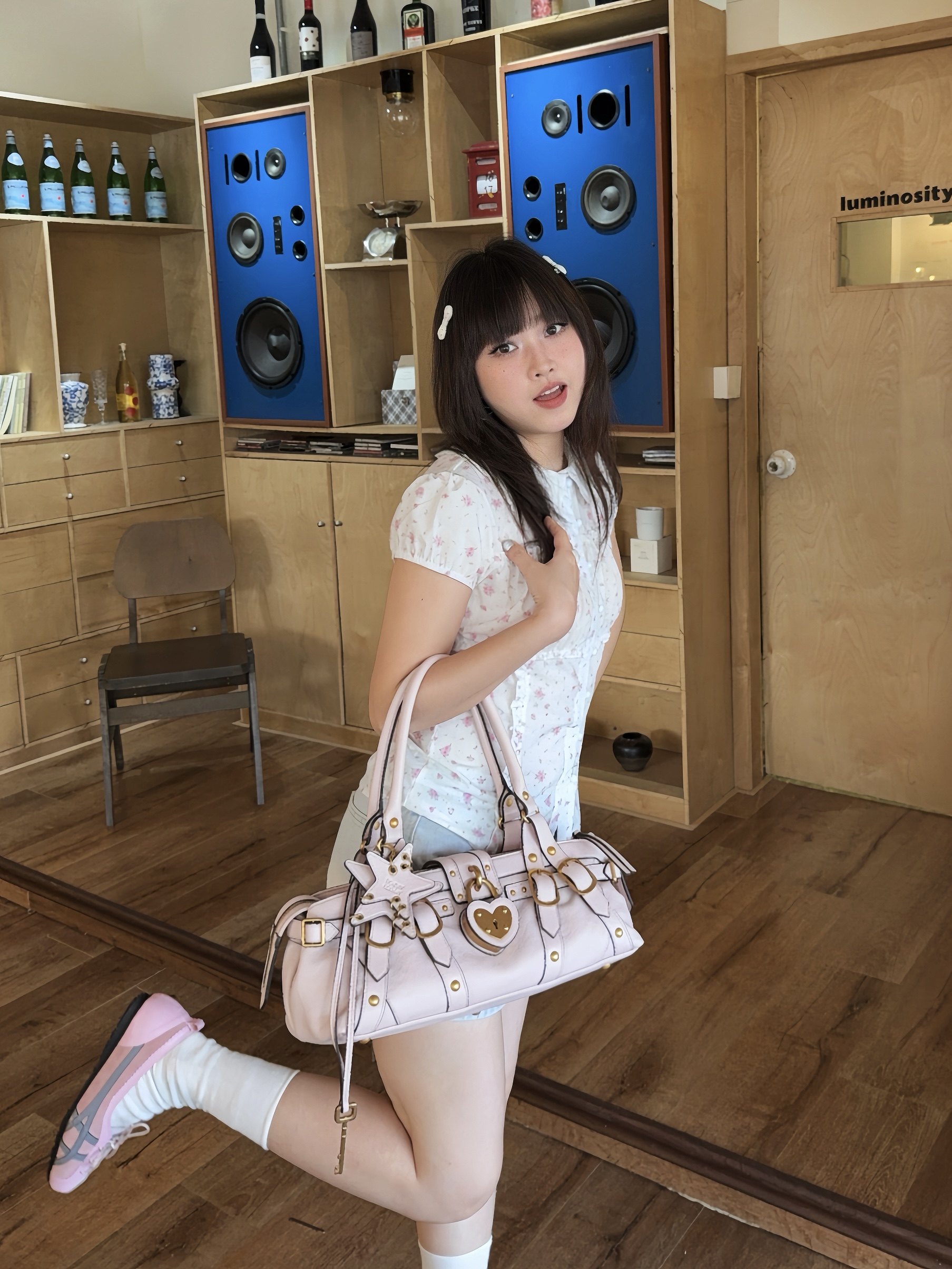 夏日甜辣穿搭🫧ins感机车心锁包🪽绝美❕