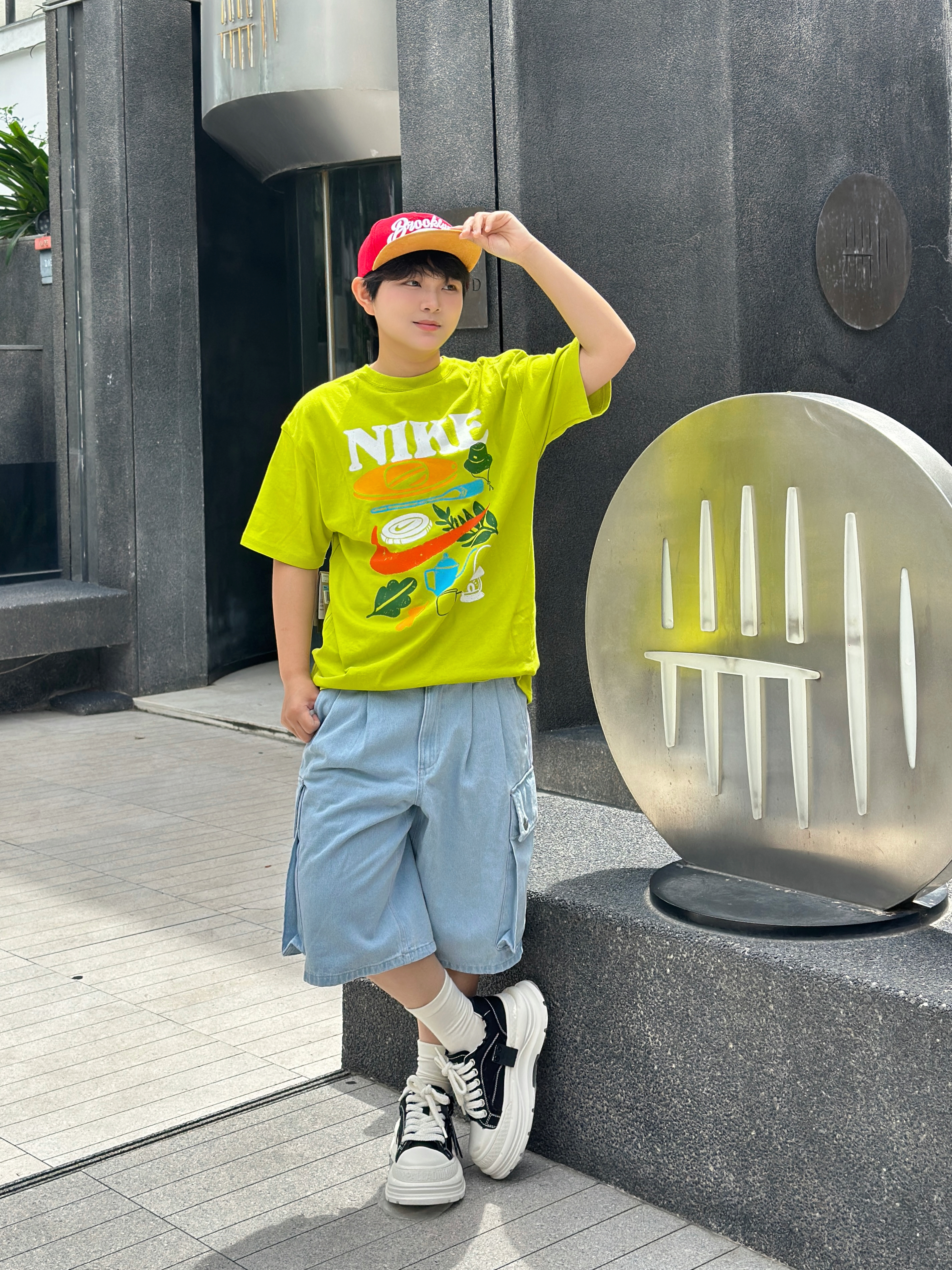 🍋多巴胺夏日Look｜黄绿撞色暑假打卡穿搭