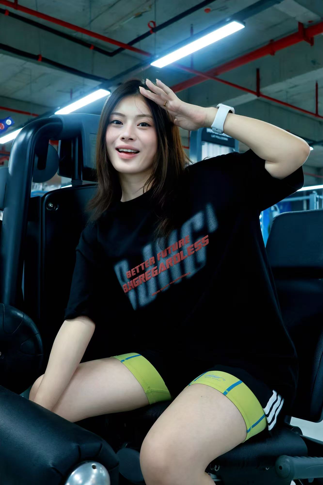 穿国潮美式撸铁是什么感受🏋️‍♀️