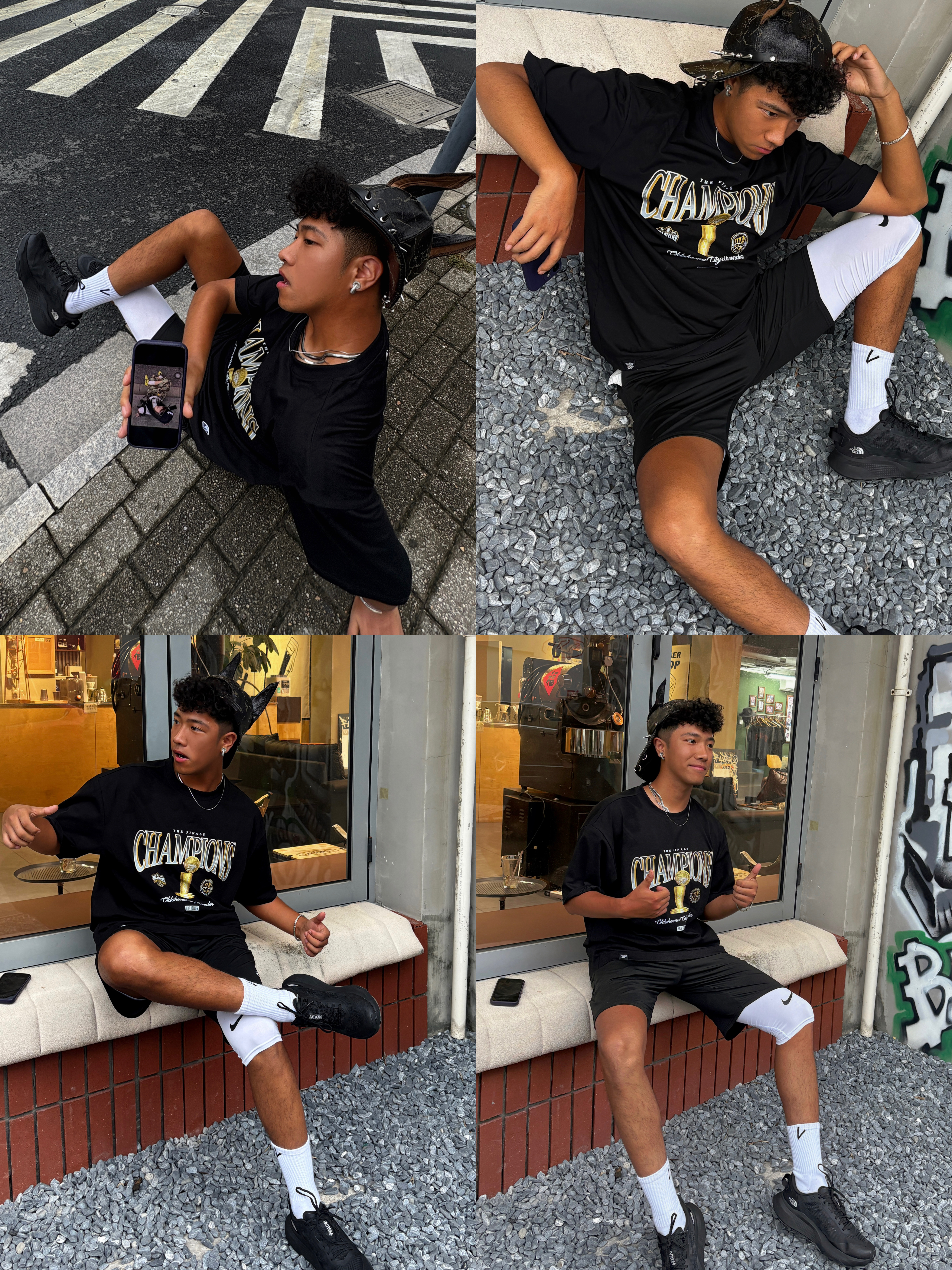 黑皮baby 潮流穿搭