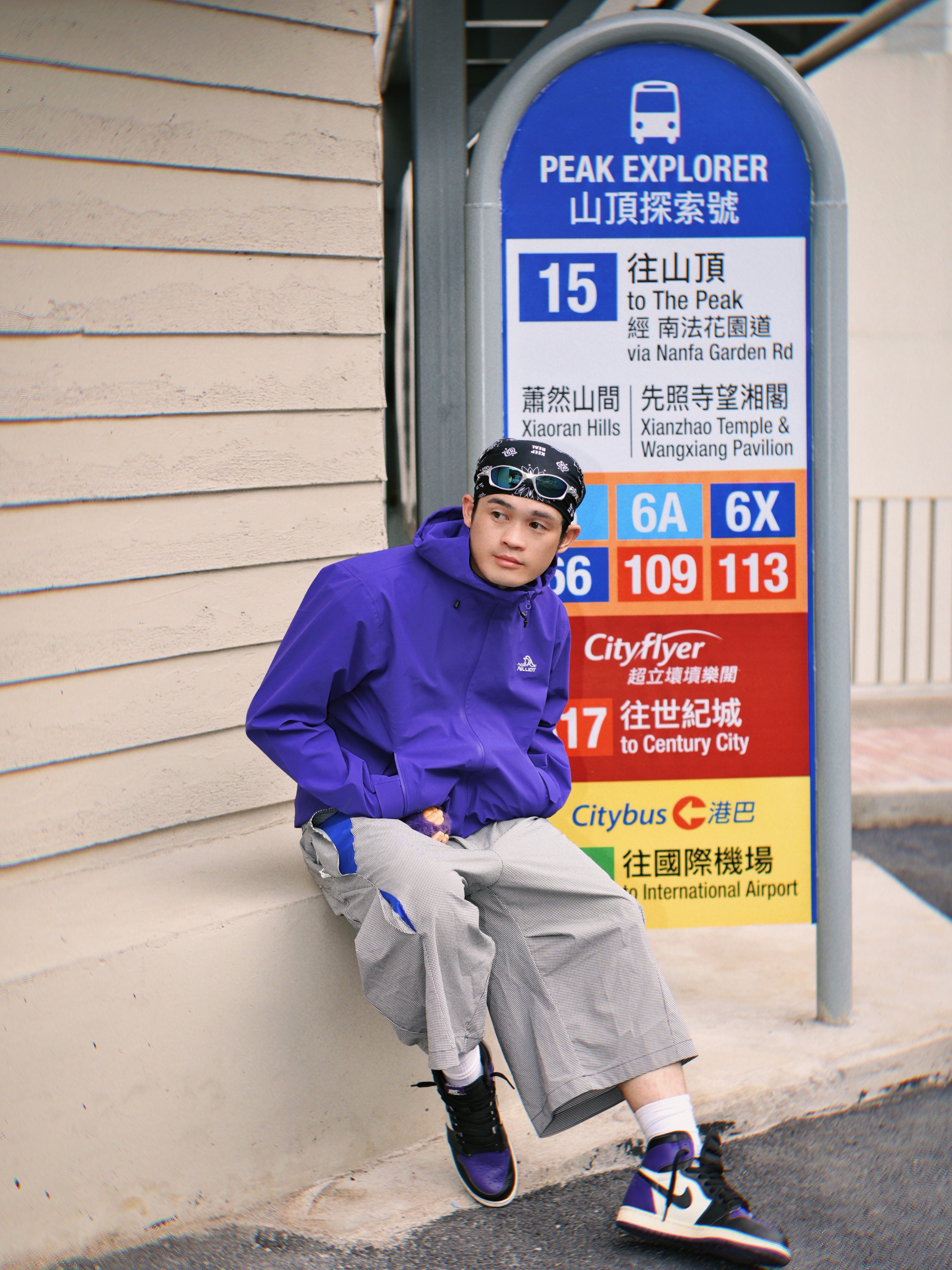 💜紫冲锋衣太炸街｜街头港风户外风双在线🟣男生冲锋衣搭配参考