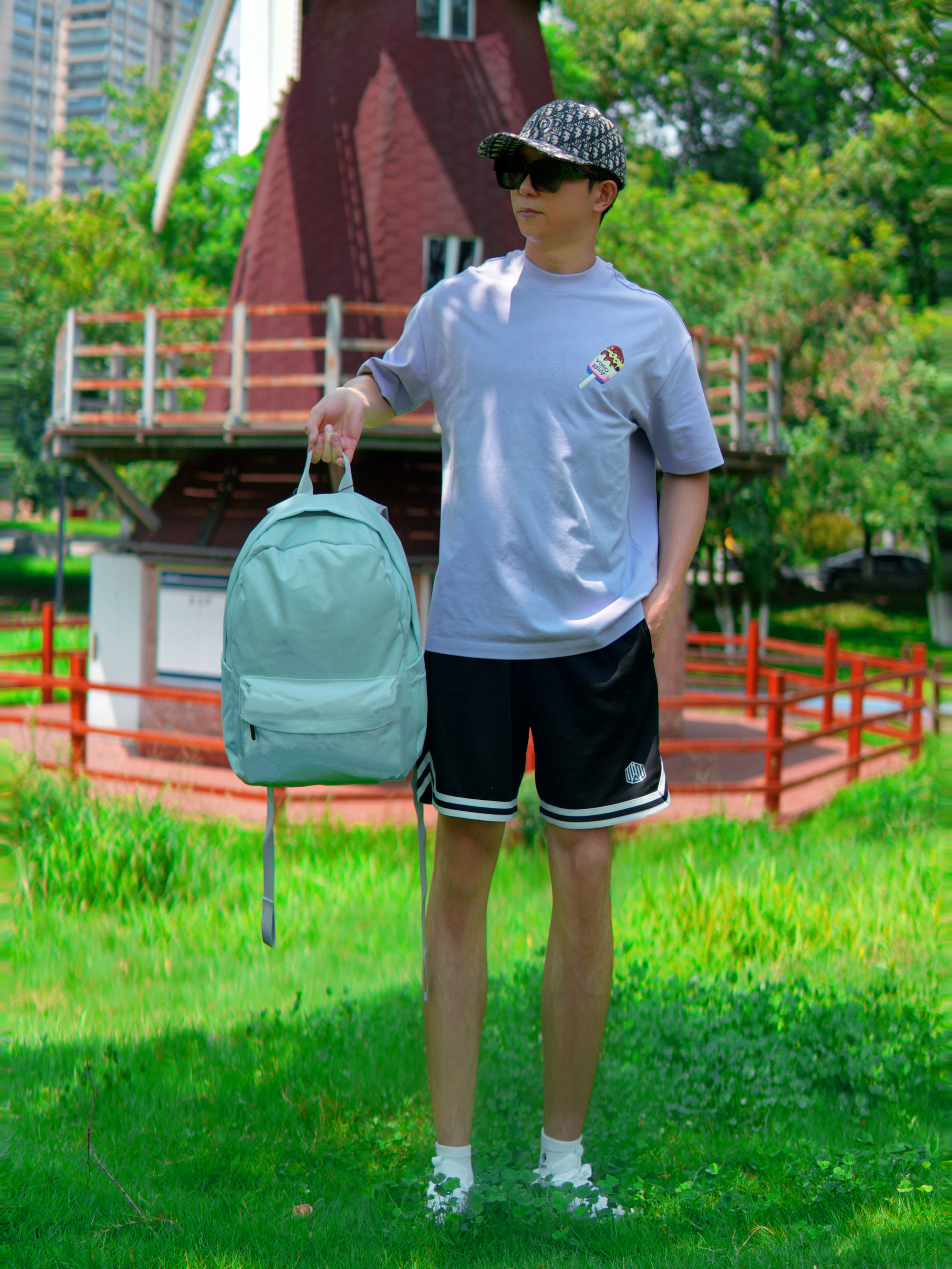 沃趣~介款薄荷绿的双肩包🍃夏天背好清爽❗️