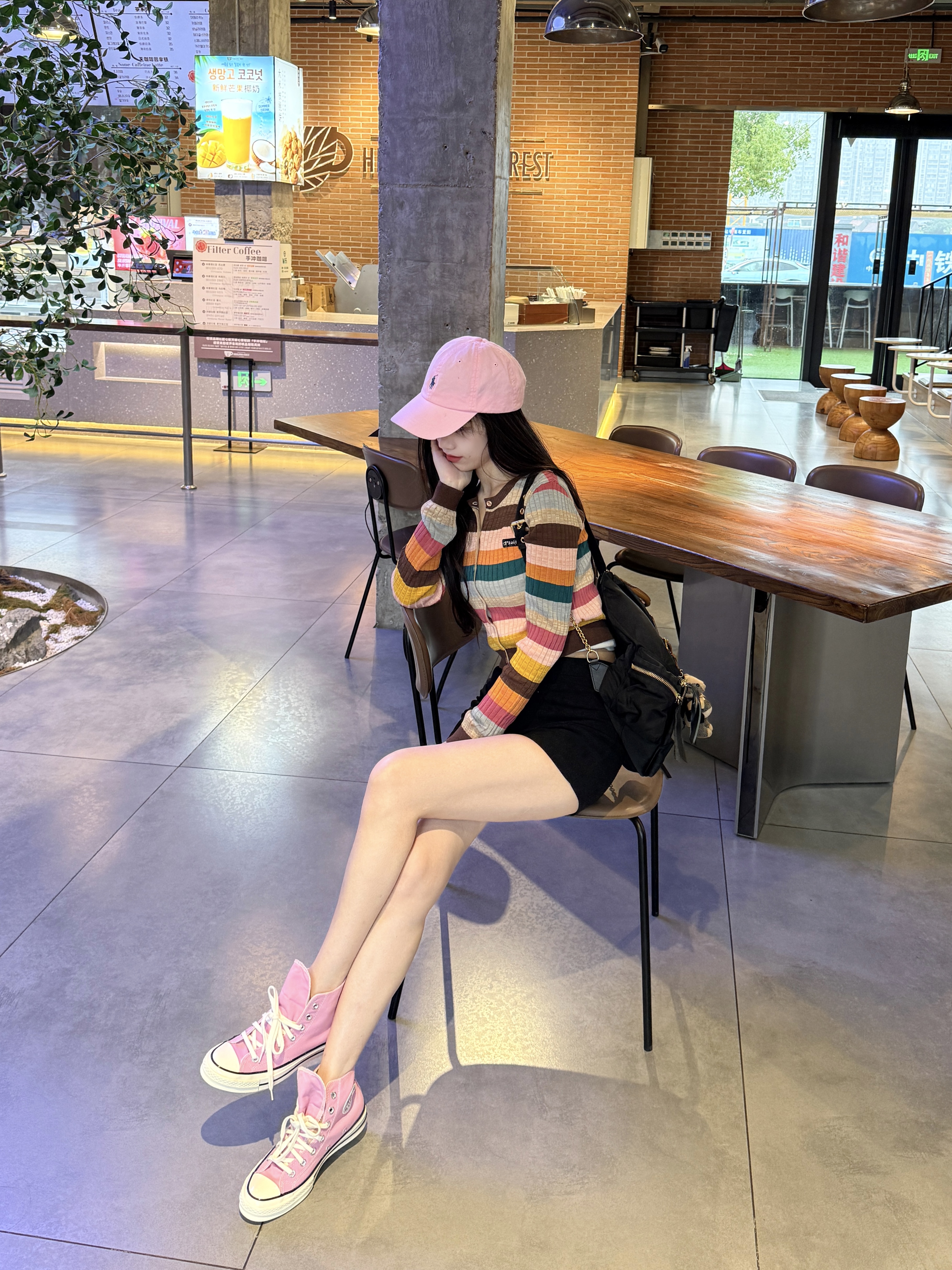 甜品日🍧早秋地素彩色针织配burberry贵气又韩女🇰🇷