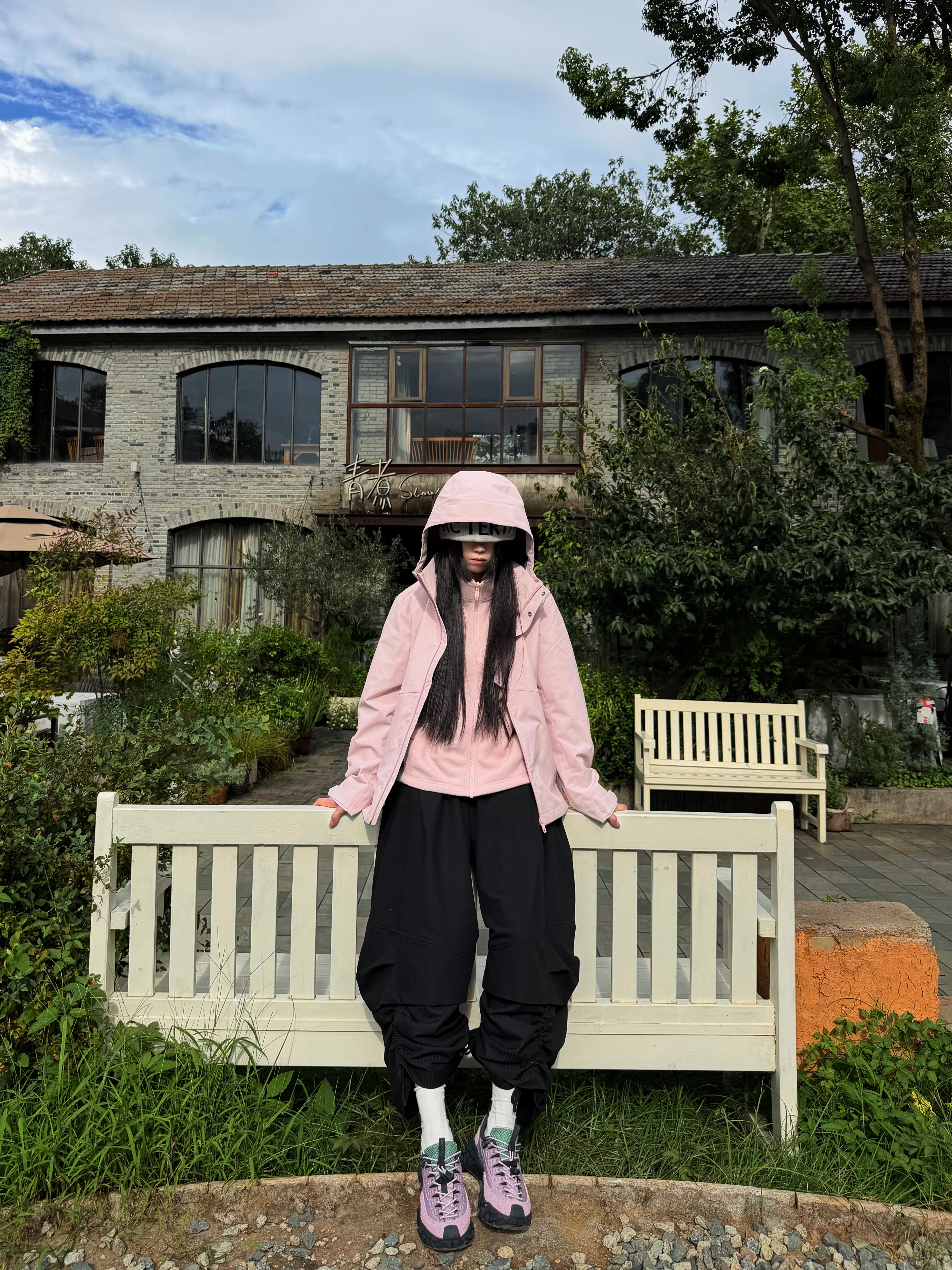 山系户外ootd/粉色也可以有亿一点帅