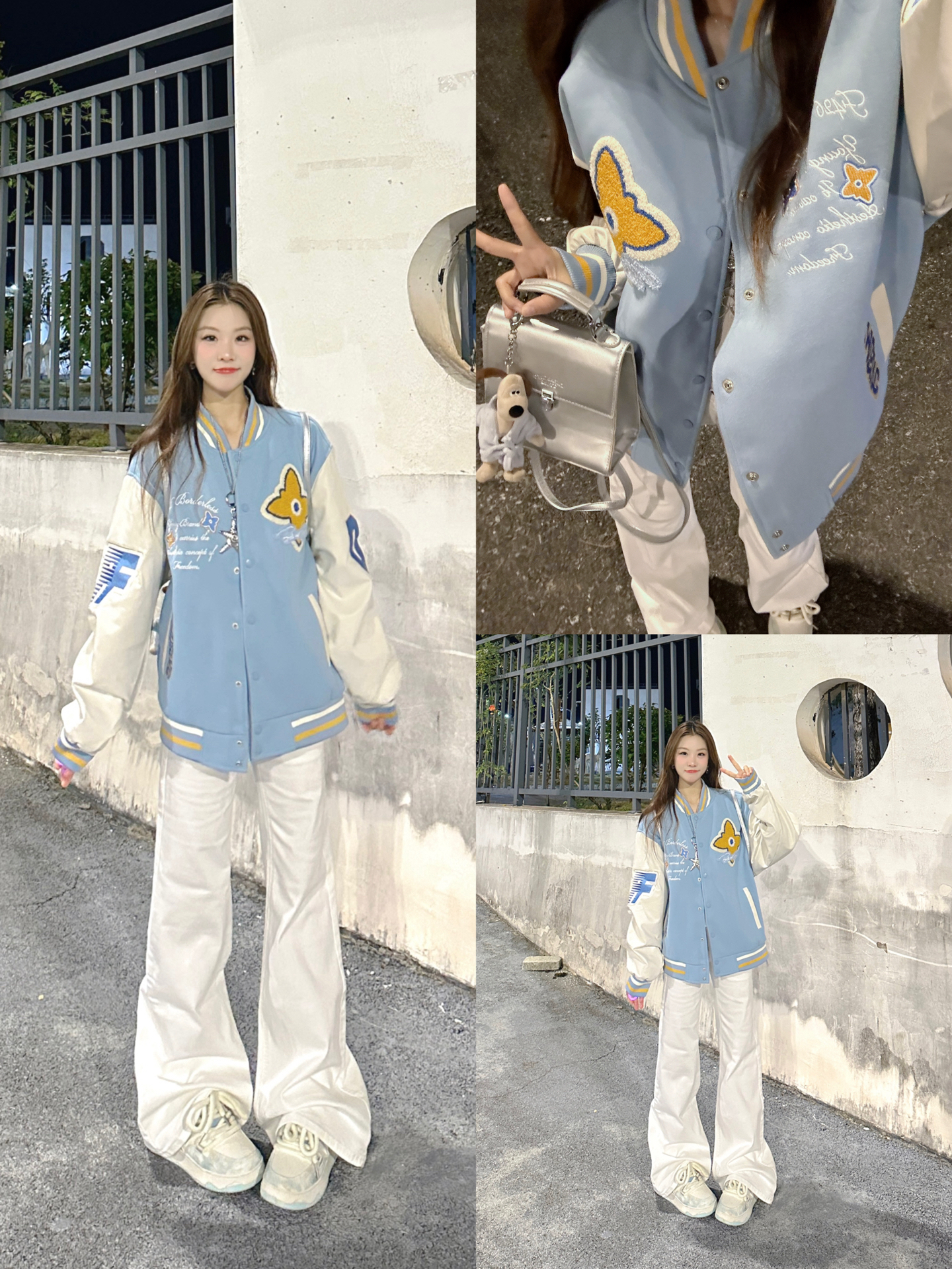 奶蓝棒球服美式活力少女上线!!