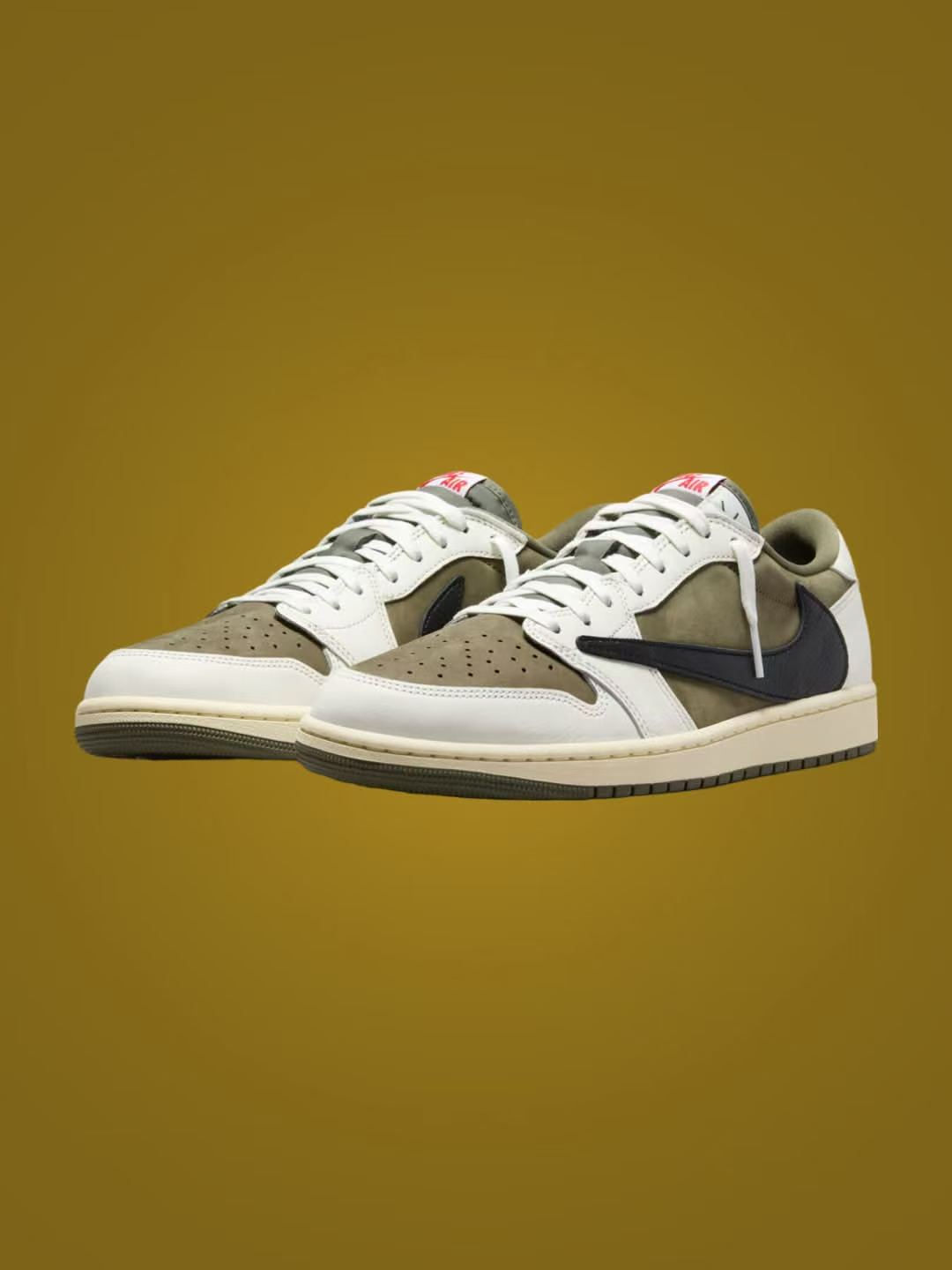 倒钩8.0来袭🪵TS×AJ1 Low橄榄绿复古感拉满