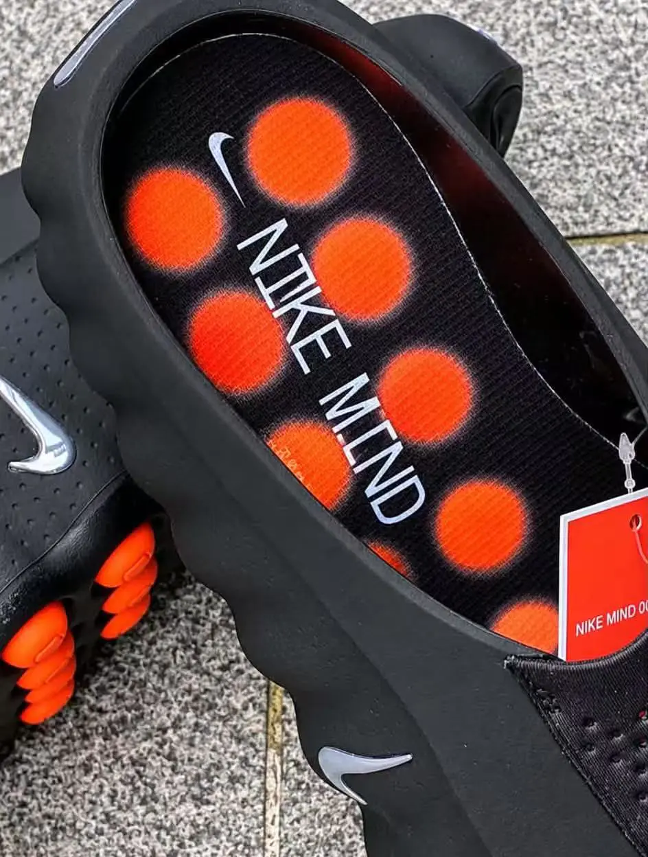 黑橙机能🔥Nike包头拖鞋也太酷了
