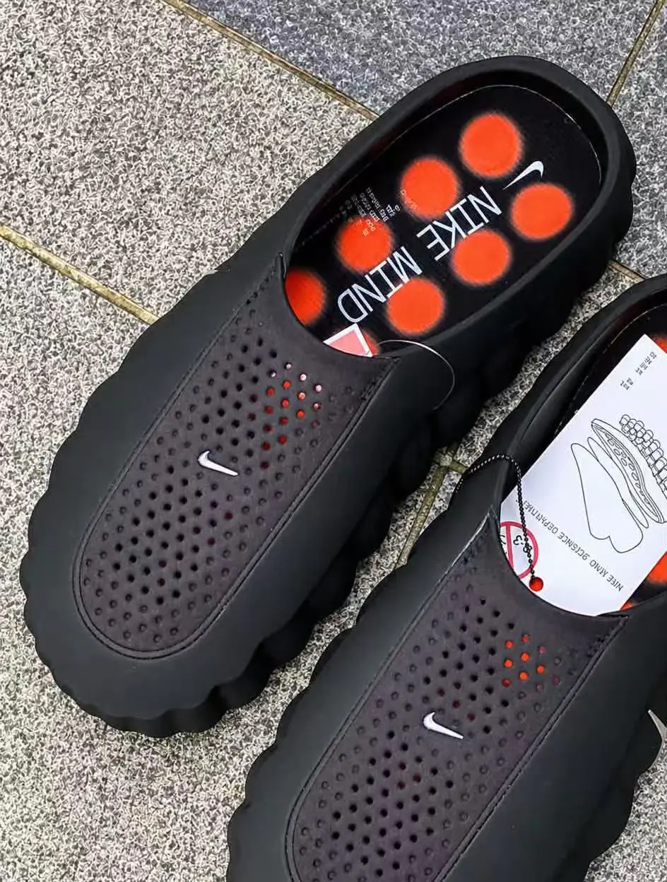 黑橙机能🔥Nike包头拖鞋也太酷了