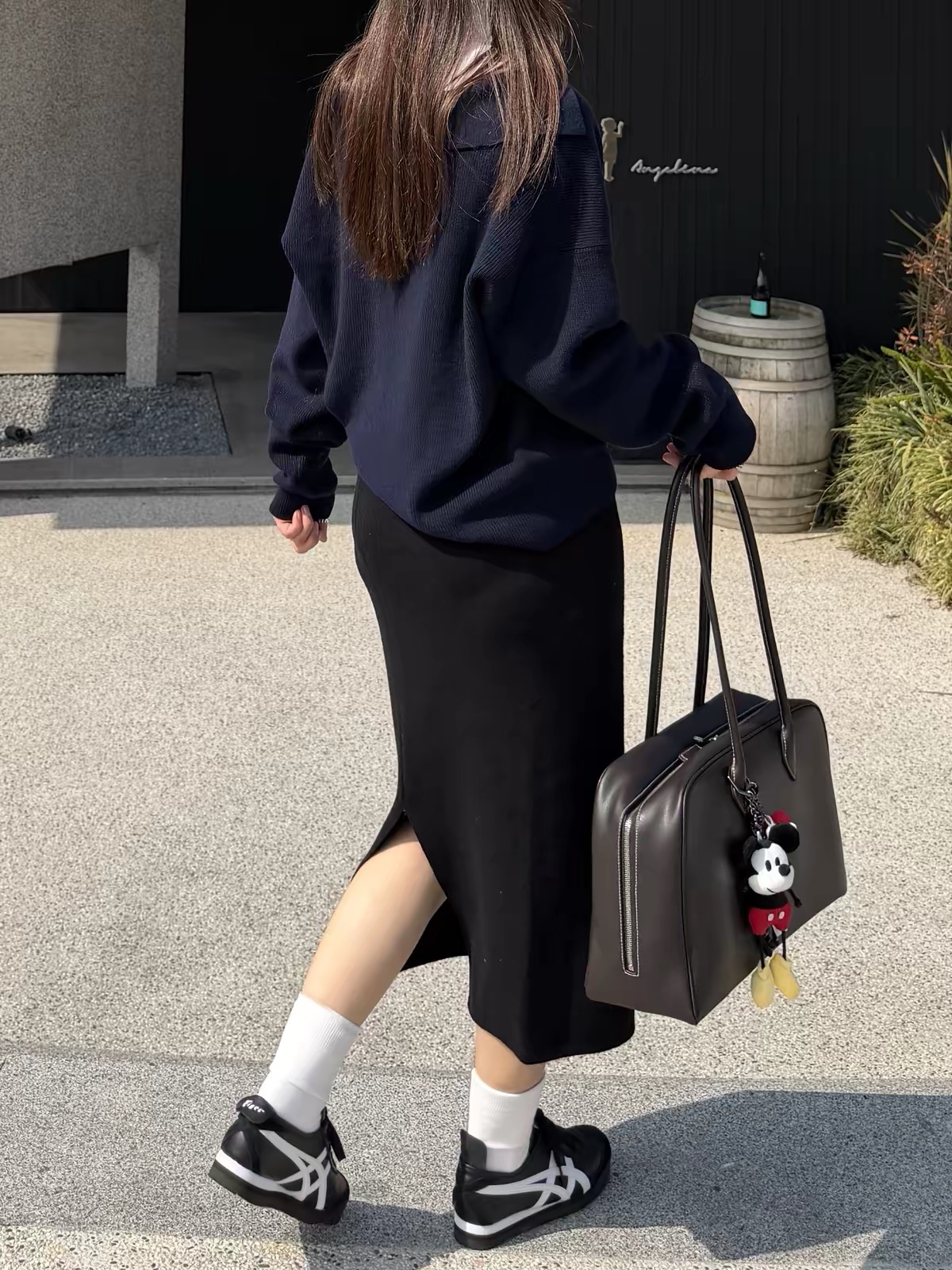 黑白yyds🖤鬼塚虎厚底66增高德训鞋