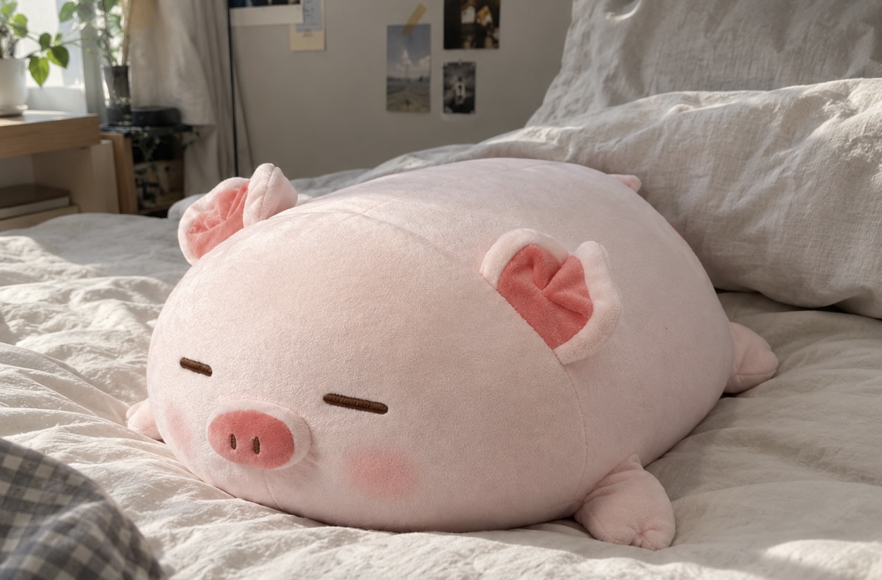 被这只粉嘟嘟的趴趴小猪治愈了🐷软糯糯太好rua了！