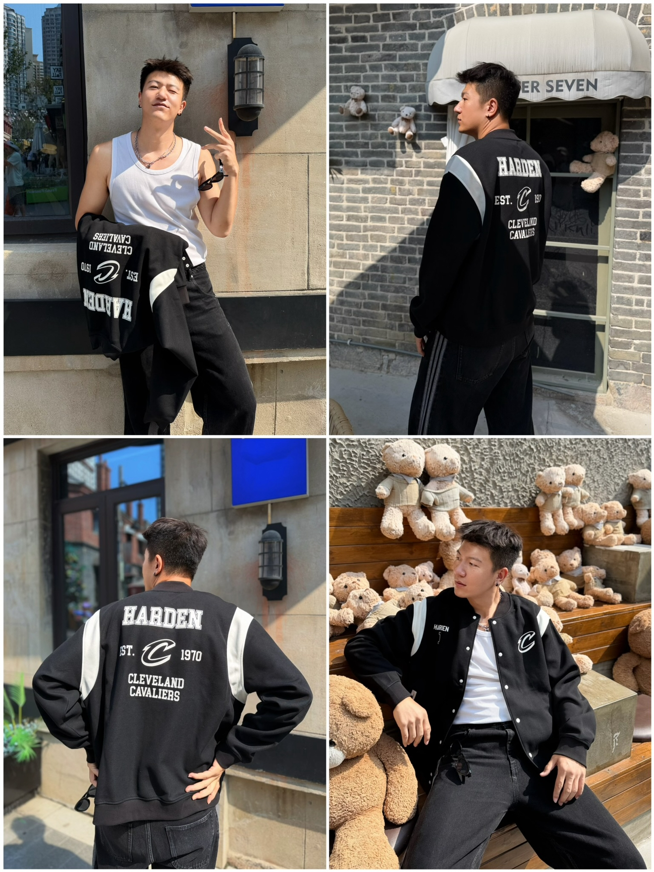 秋天美式街头怎么穿？一件黑棒球夹克就痞住🖤