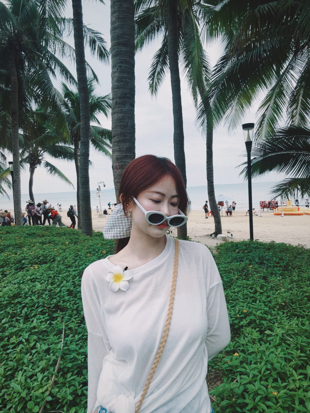 去海边被问爆的墨镜!白框简直不要太清爽🏖️