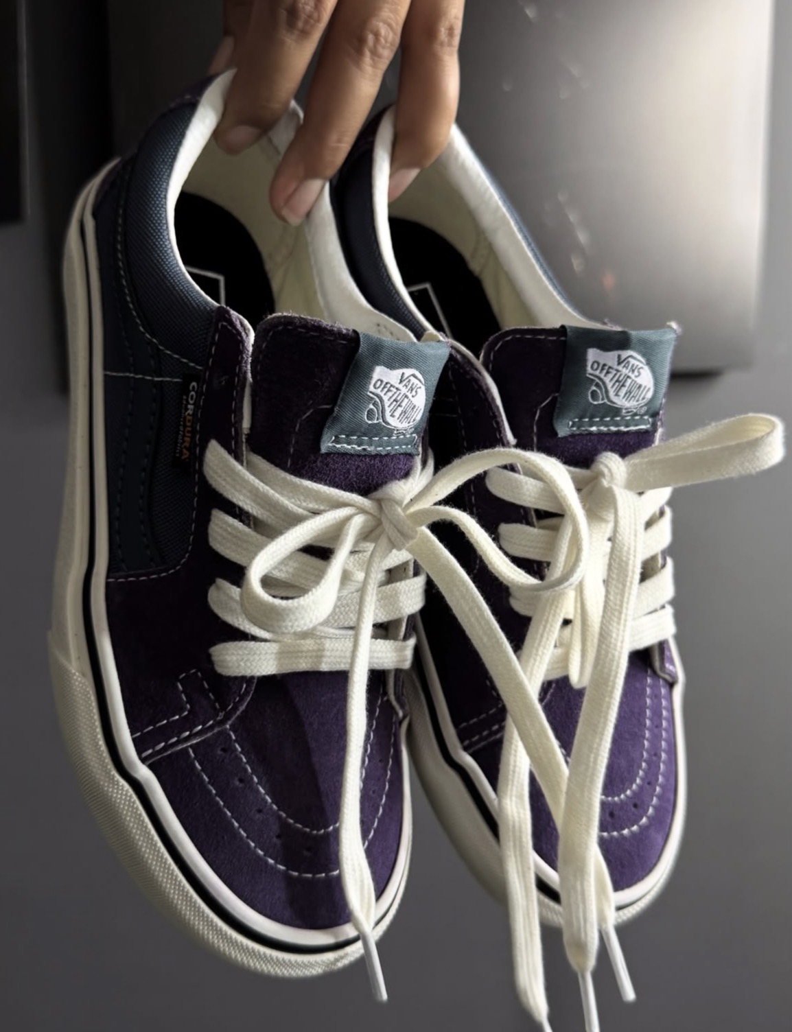 Vans紫蓝拼色板鞋|复古小众款
