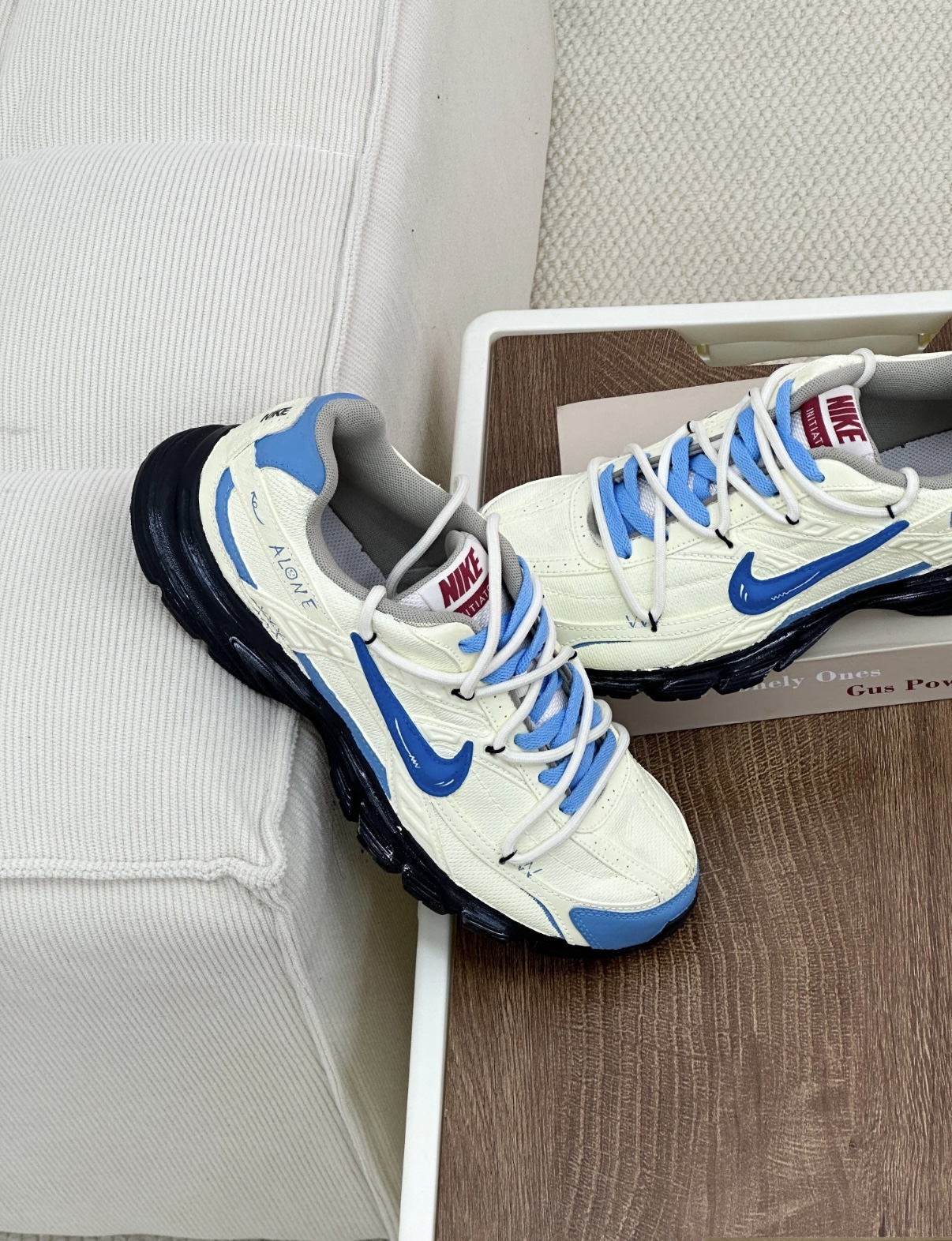 奶蓝复古老爹鞋👟双鞋带设计太戳我
