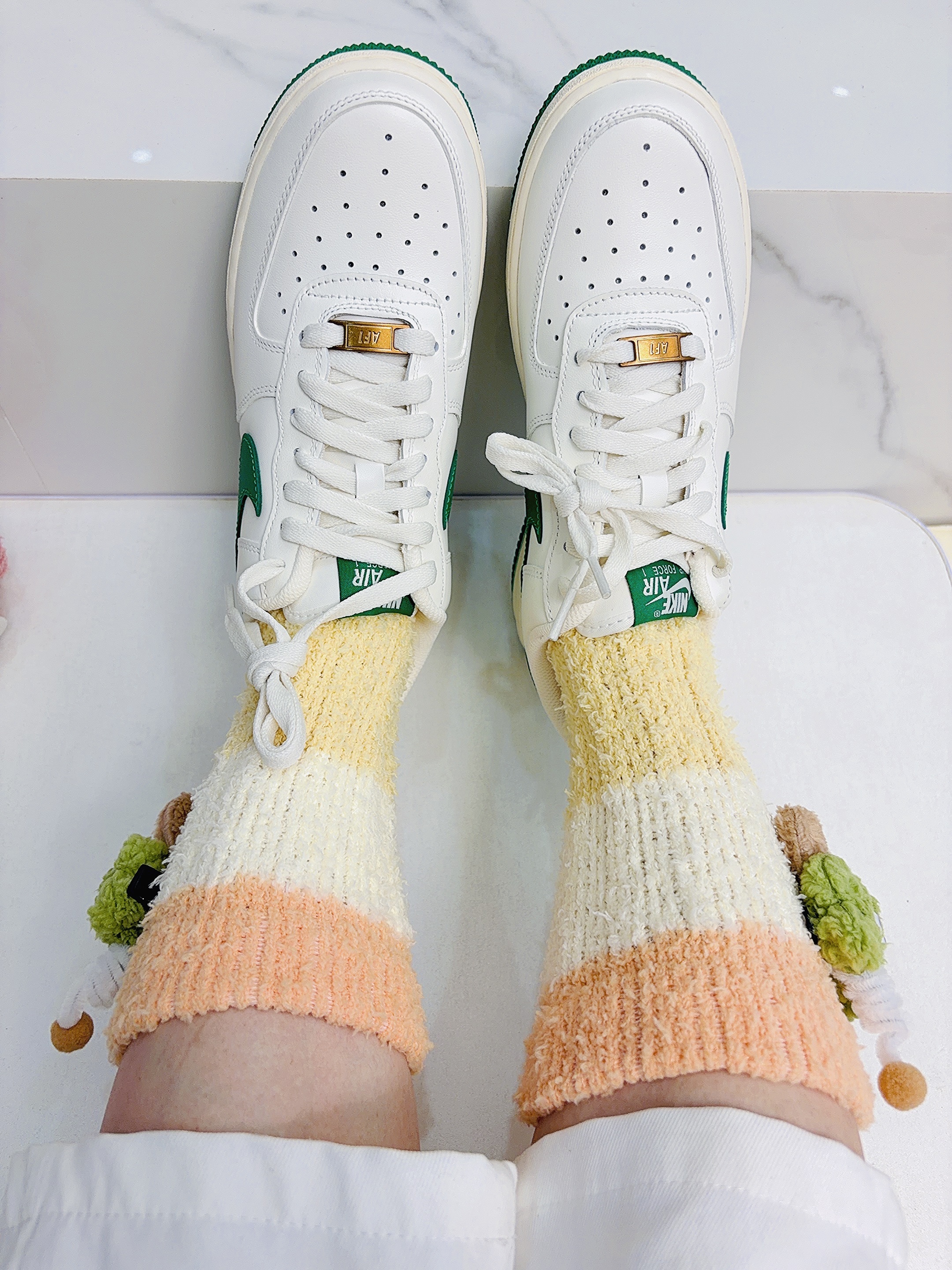 耐克AF1青柠绿🍋🟩搭派米袜子敲好看