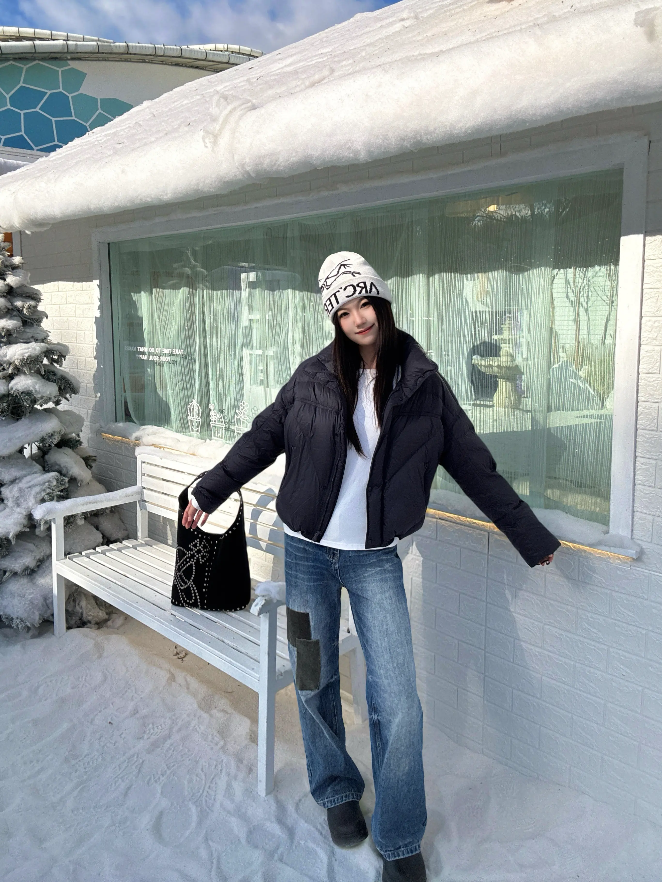☃️波司登短羽绒|雪地里的日常穿搭❄️
