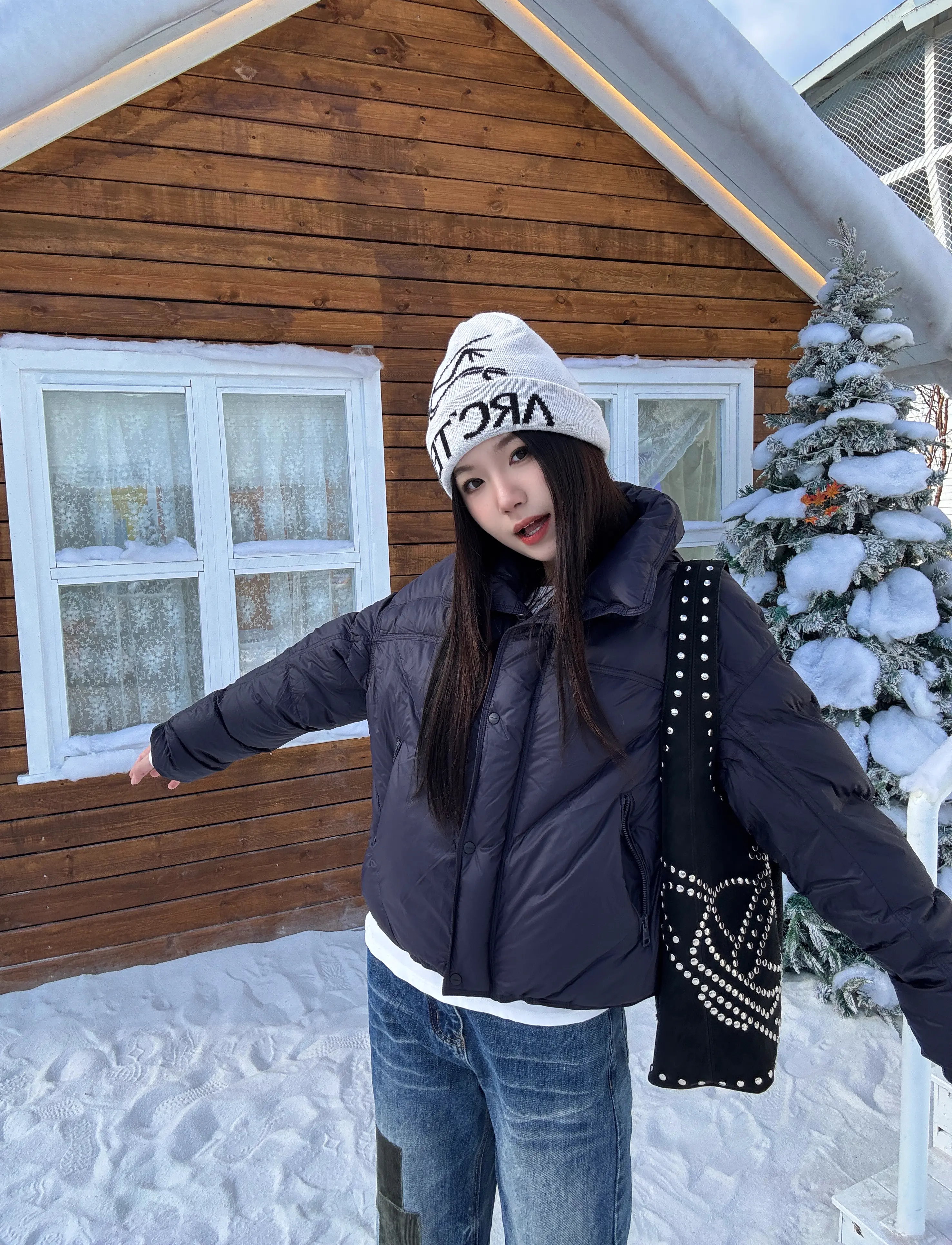 ☃️波司登短羽绒|雪地里的日常穿搭❄️
