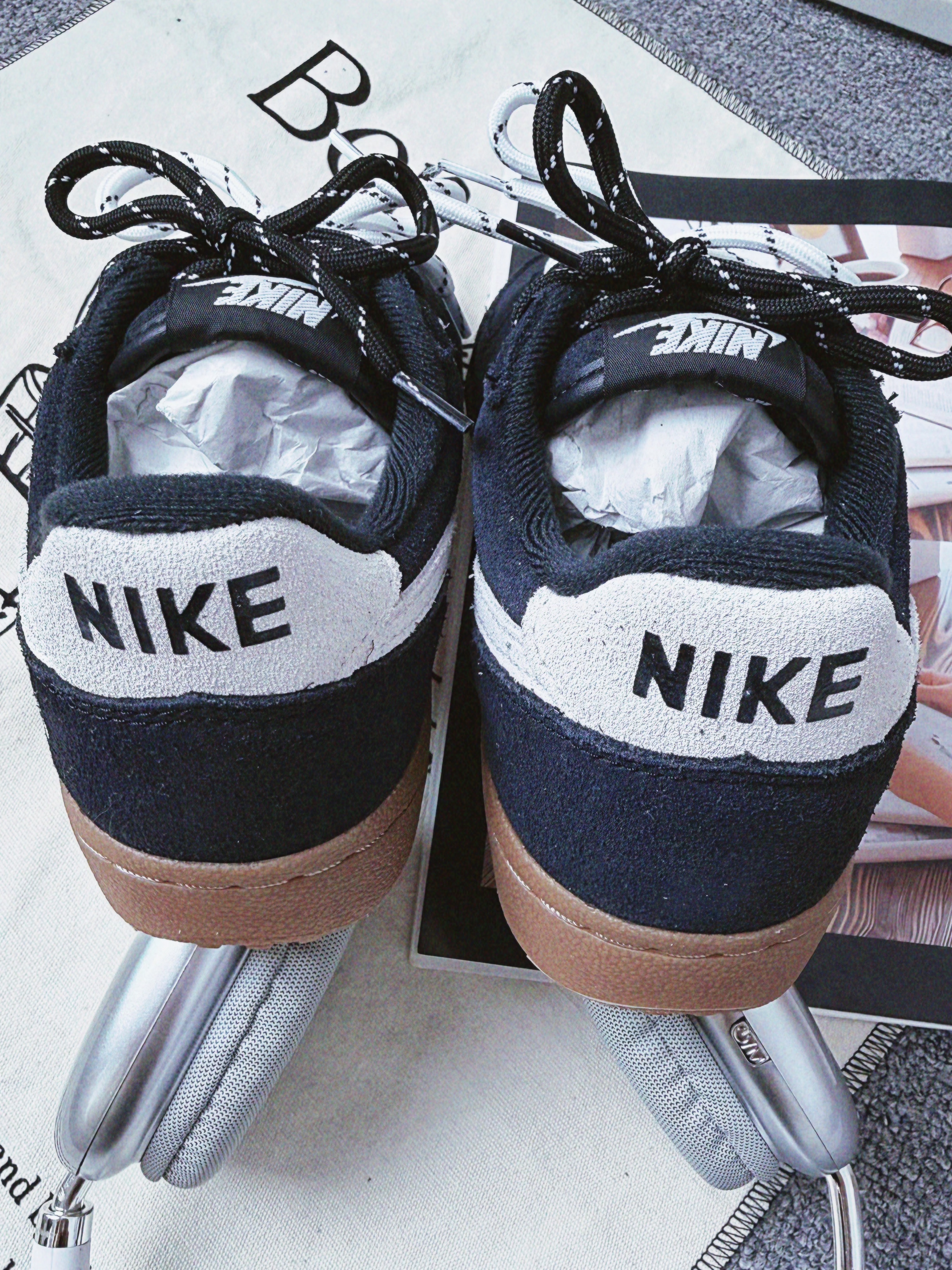 复古黑生胶Nike板鞋|自带美式氛围感